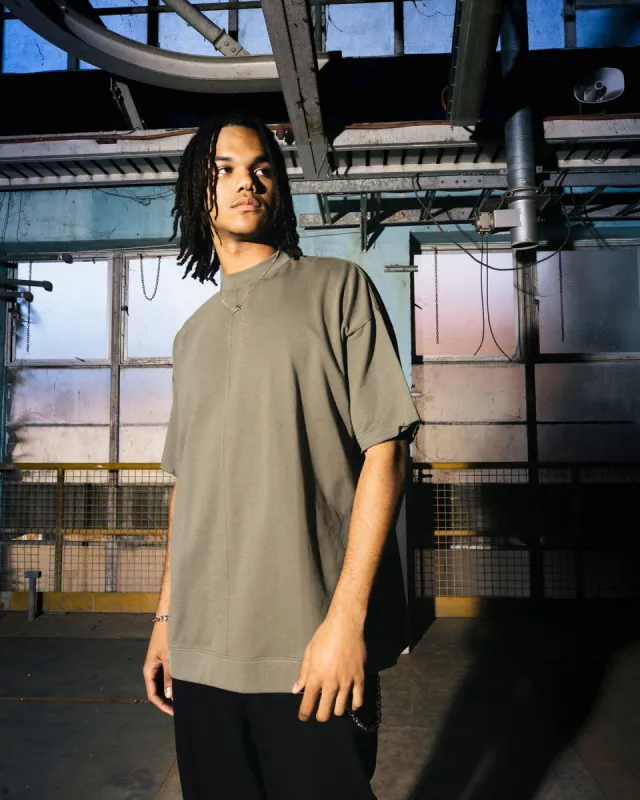 Saint Morta Shadow Boxy T-Shirt Khaki Green sold by Culture Kings