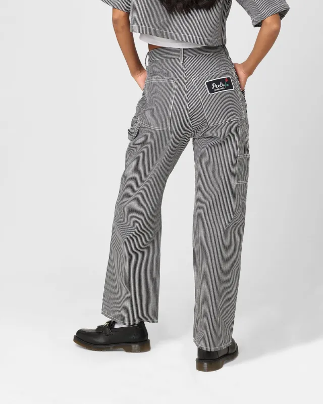 X-Girl Women's Peels Painter Pants Black/White sold by Culture Kings