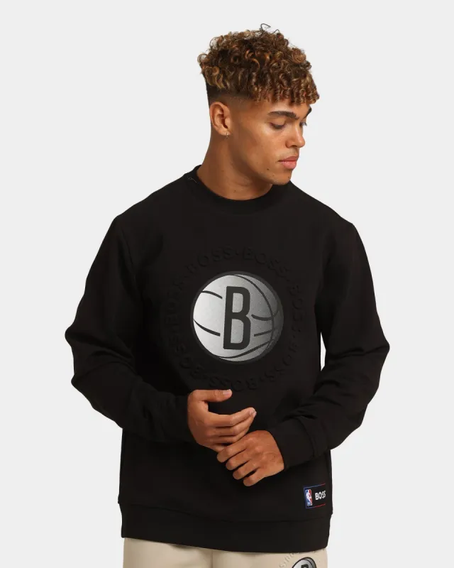 Hugo Boss Hugo Boss X NBA Brooklyn Nets Crewneck Sweatshirt Black sold by Culture Kings