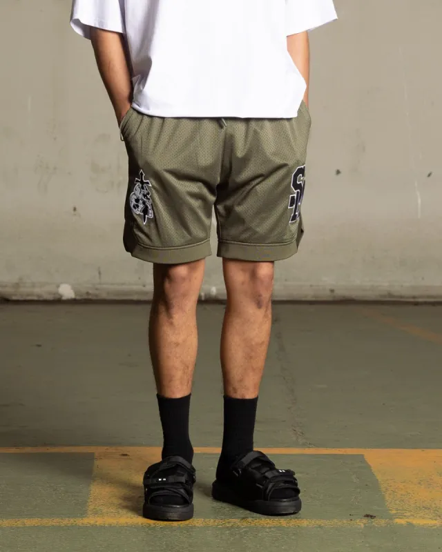 Saint Morta La Rambla Basketball Shorts Khaki Green sold by Culture Kings