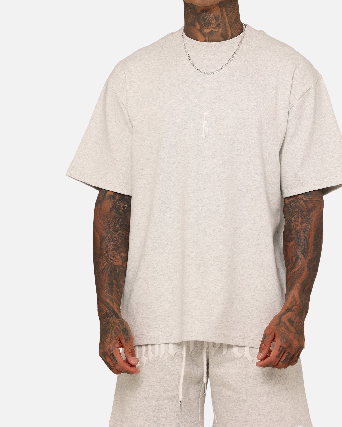 Fallen Breed Monogram T-Shirt Grey Marle/White sold by Culture Kings product image thumbnail 4