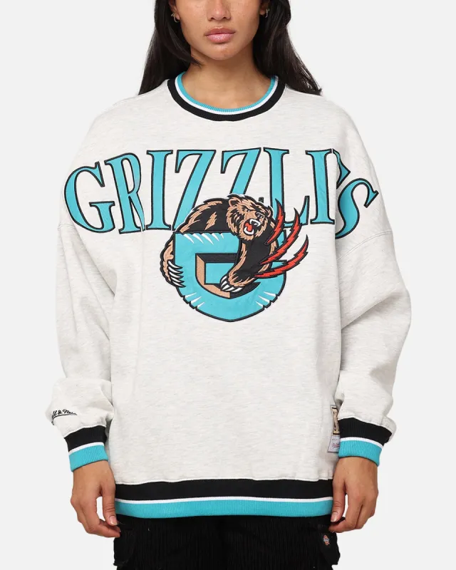 Mitchell & Ness Memphis Grizzlies Shooting Crewneck Silver Marle sold by Culture Kings