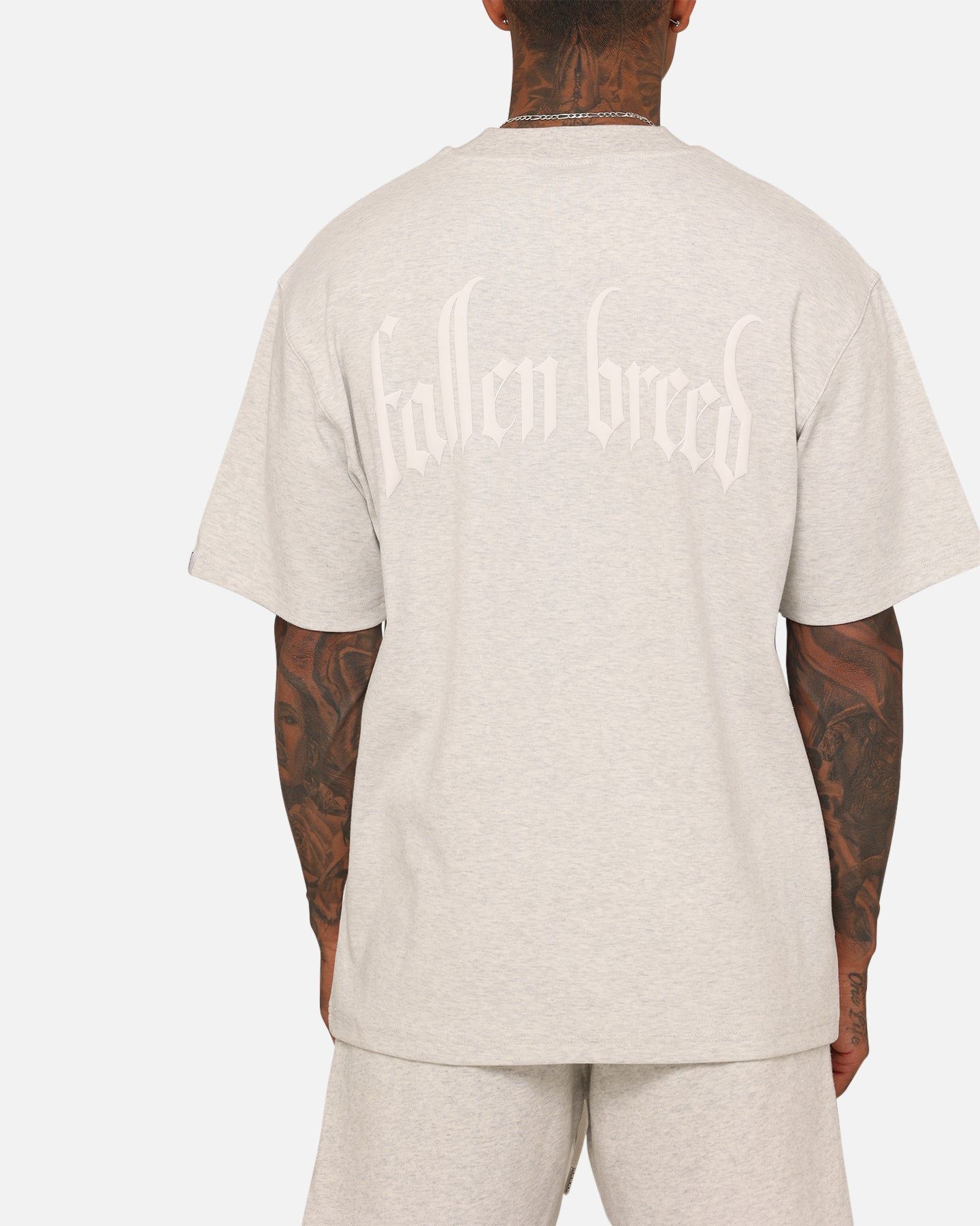 Fallen Breed Monogram T-Shirt Grey Marle/White sold by Culture Kings product image thumbnail 5
