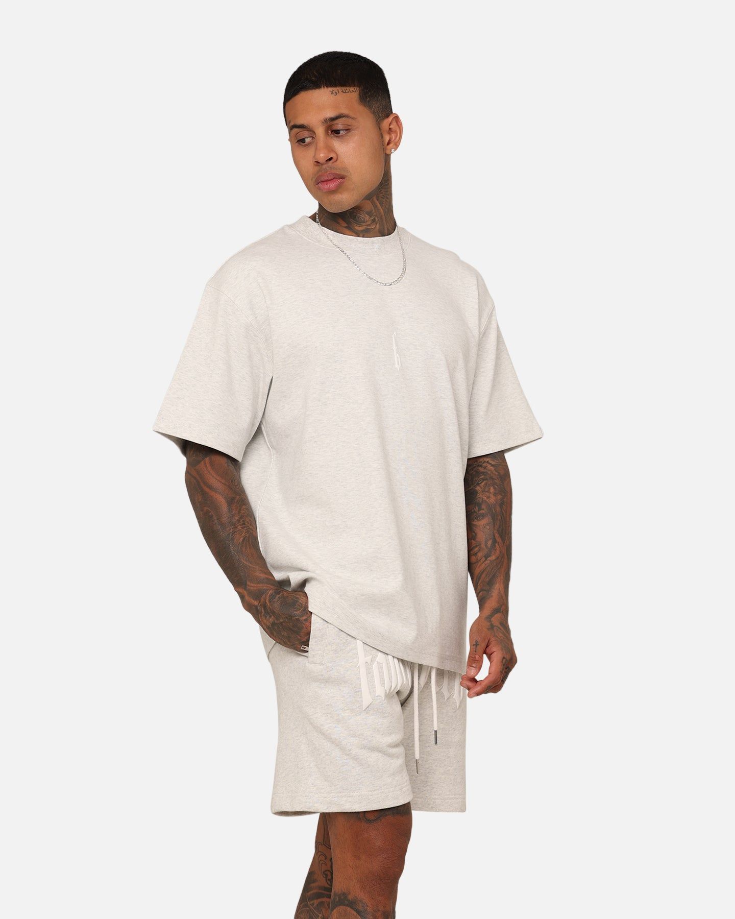 Fallen Breed Monogram T-Shirt Grey Marle/White sold by Culture Kings product image thumbnail 2