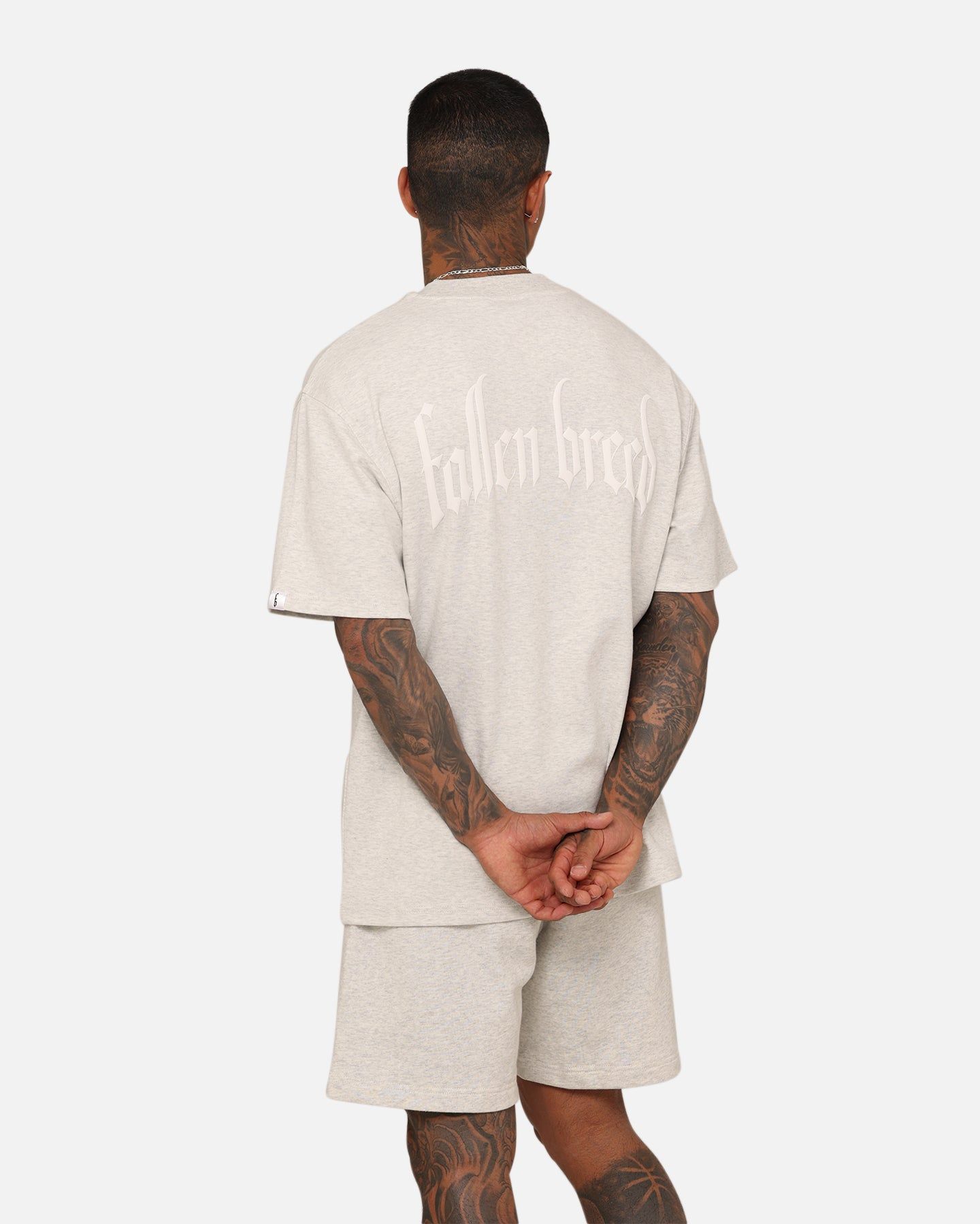Fallen Breed Monogram T-Shirt Grey Marle/White sold by Culture Kings
