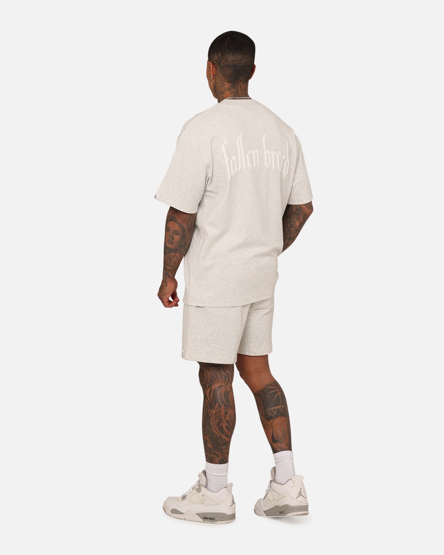 Fallen Breed Monogram T-Shirt Grey Marle/White sold by Culture Kings product image thumbnail 3
