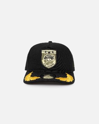 New Era Los Angeles Lakers 'Military Patch' Pre-Curved Golfer Snapback Black sold by Culture Kings