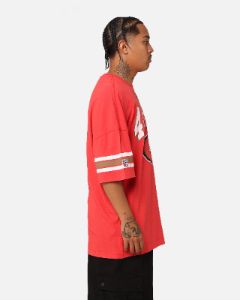 Majestic Athletic San Francisco 49ers Vintage Sport Striped Sleeve T-Shirt Faded Red sold by Culture Kings