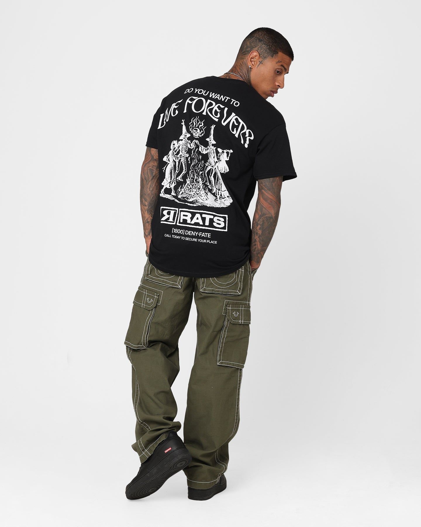 Rats Get Fat Rats Live Forever T-Shirt Black sold by Culture Kings product image thumbnail 3