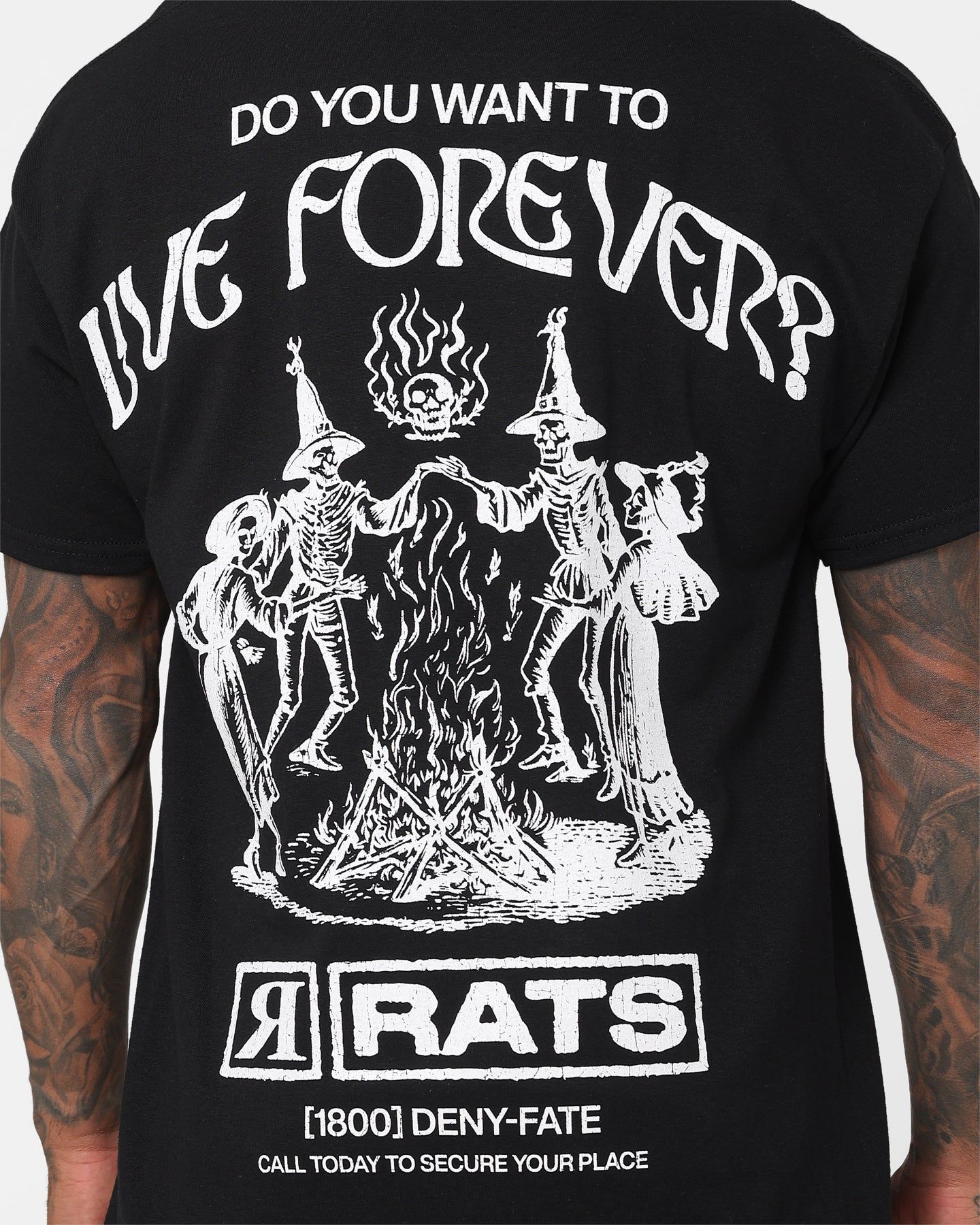 Rats Get Fat Rats Live Forever T-Shirt Black sold by Culture Kings product image thumbnail 5