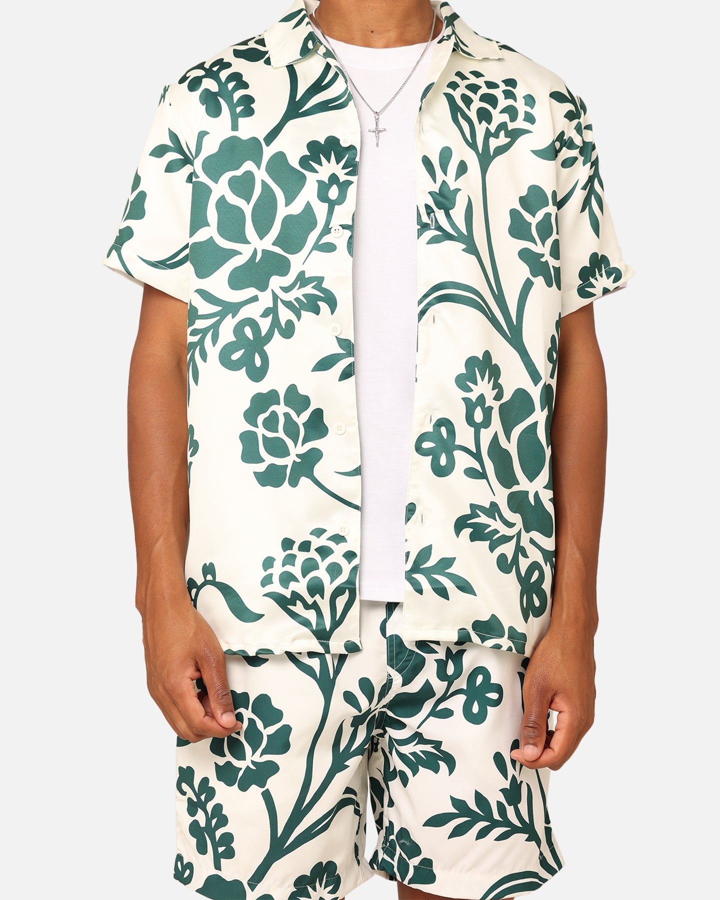 XXIII James Button Up Shirt Cream/Green sold by Culture Kings product image thumbnail 3