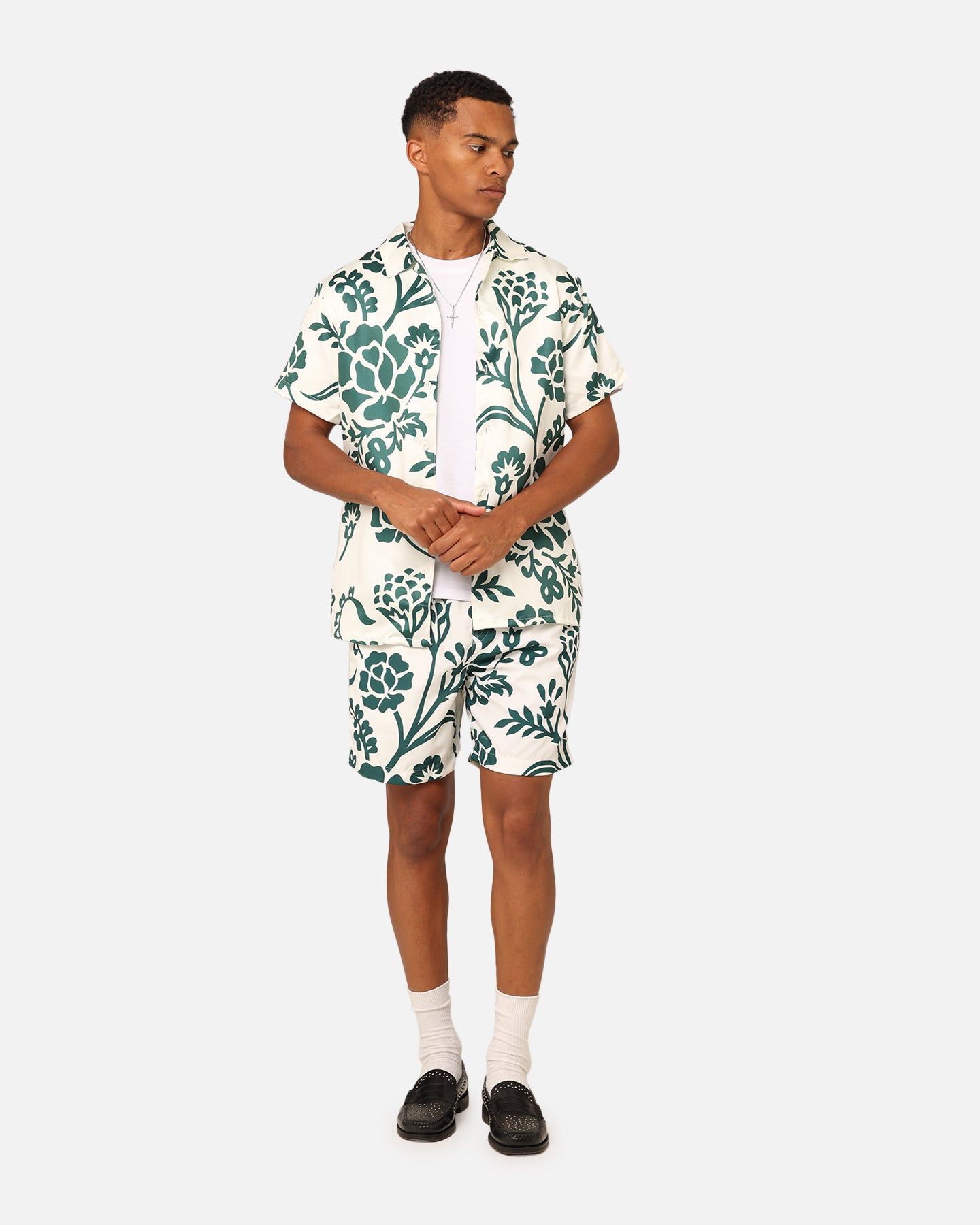 XXIII James Button Up Shirt Cream/Green sold by Culture Kings product image thumbnail 2