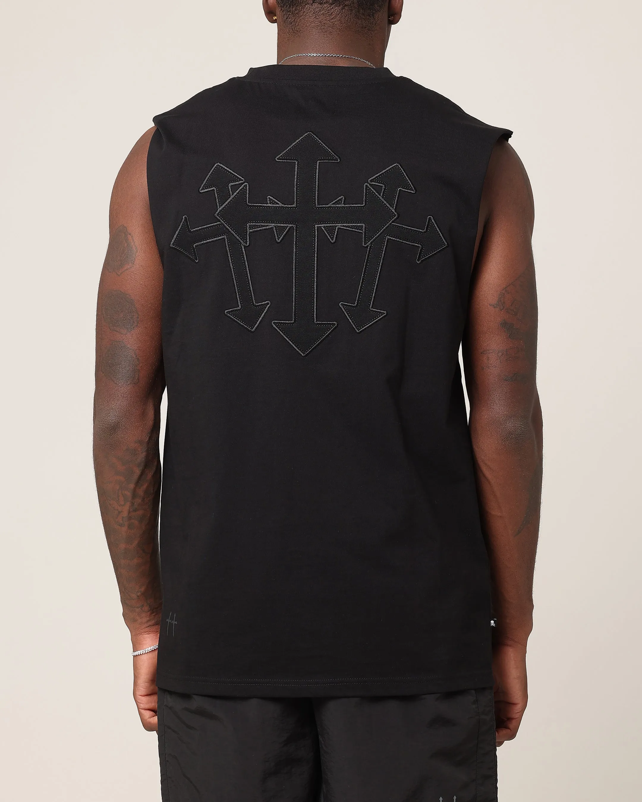 Saint Morta Sorrows Oversized Muscle T-Shirt Black sold by Culture Kings