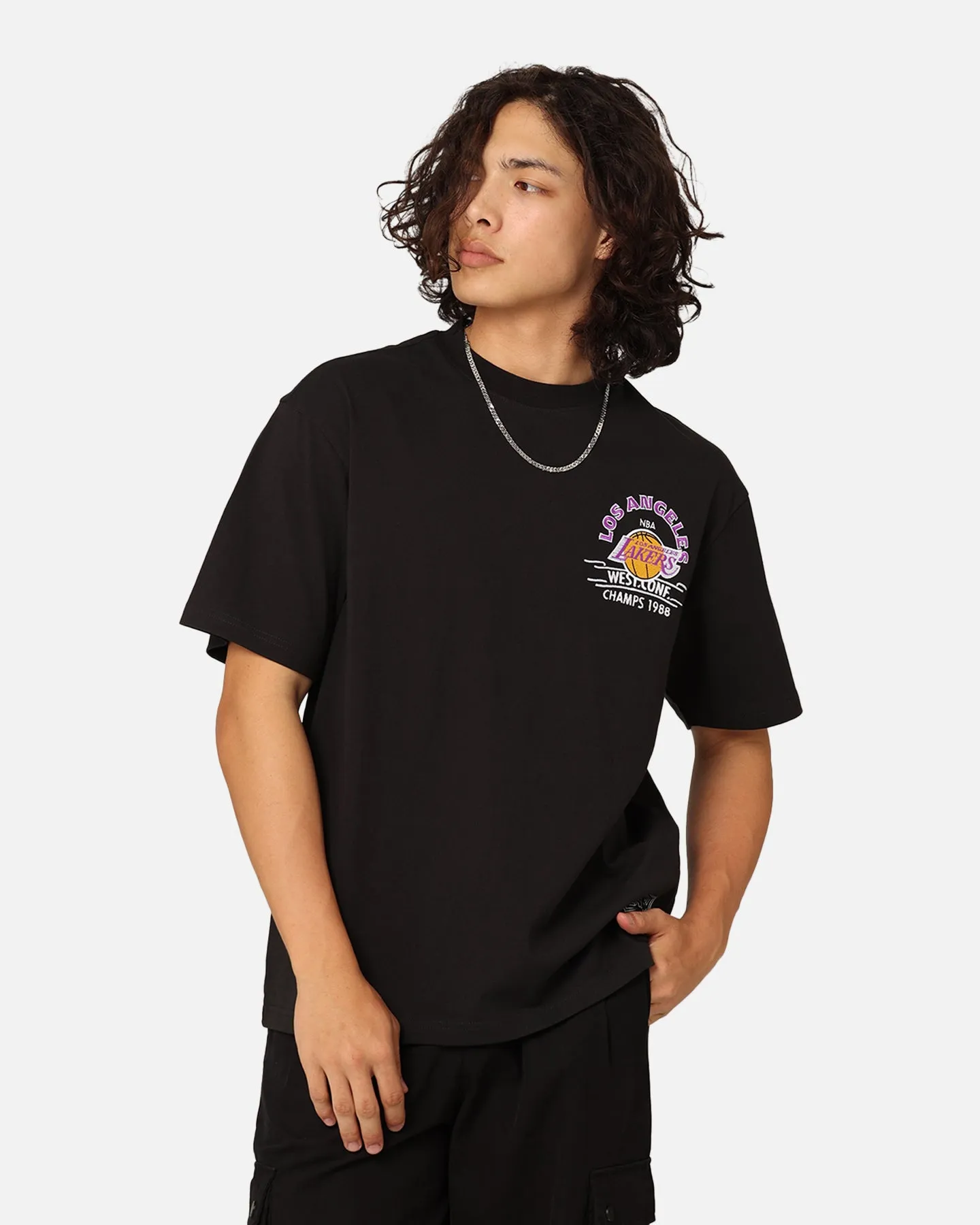 Mitchell & Ness Los Angeles Lakers Arch T-Shirt Faded Black sold by Culture Kings product image thumbnail 2