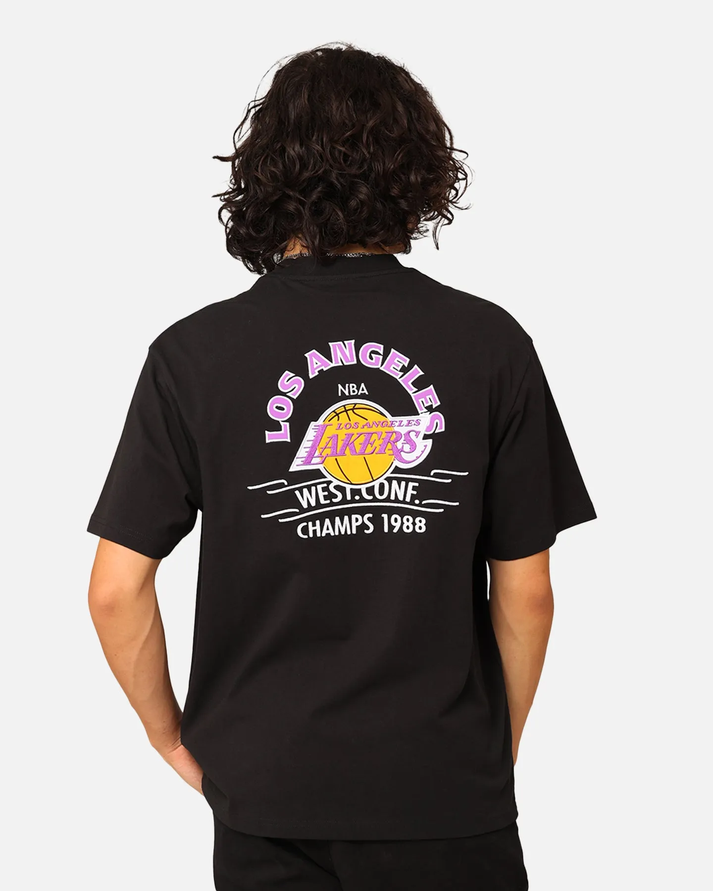 Mitchell & Ness Los Angeles Lakers Arch T-Shirt Faded Black sold by Culture Kings