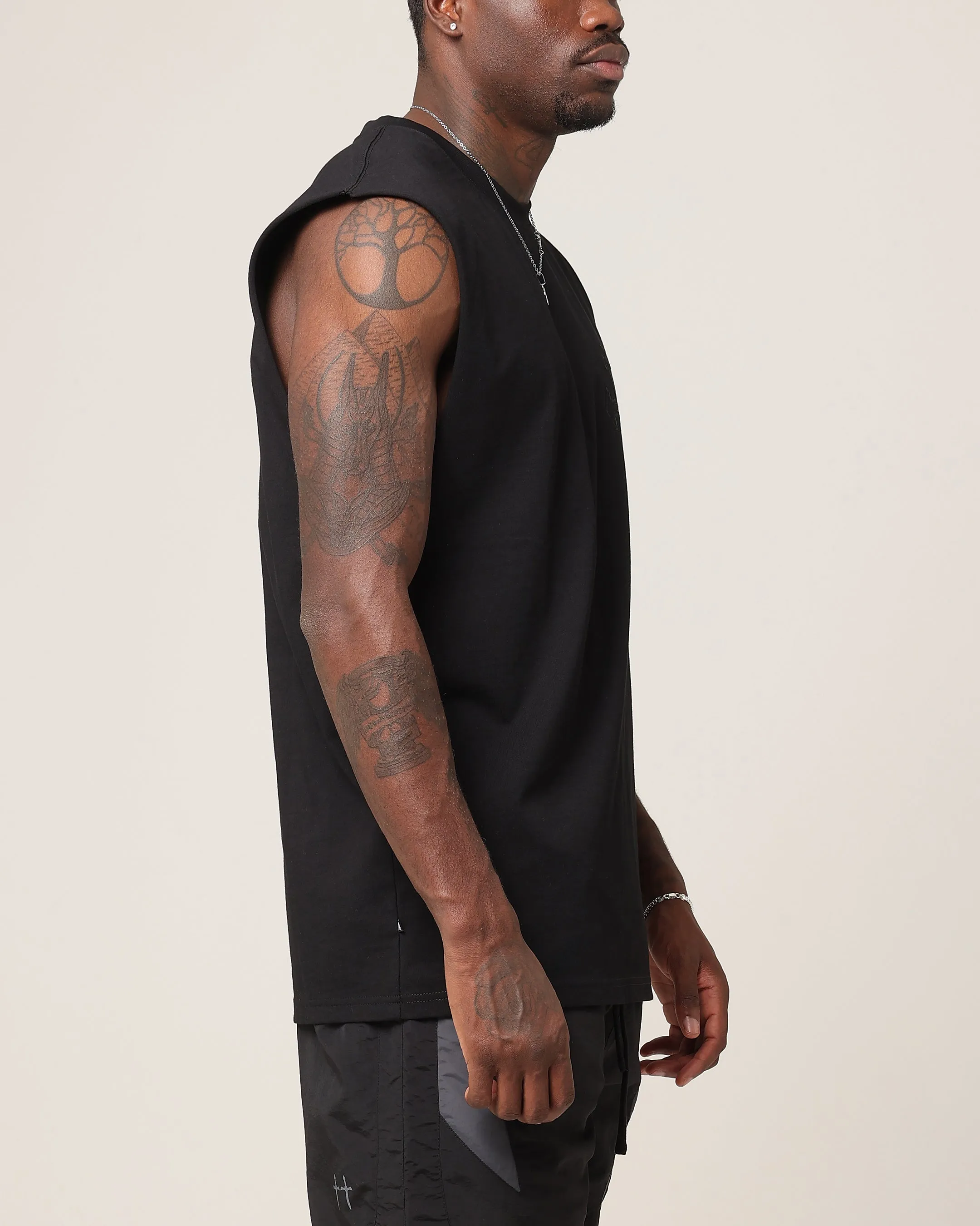 Saint Morta Sorrows Oversized Muscle T-Shirt Black sold by Culture Kings product image thumbnail 5