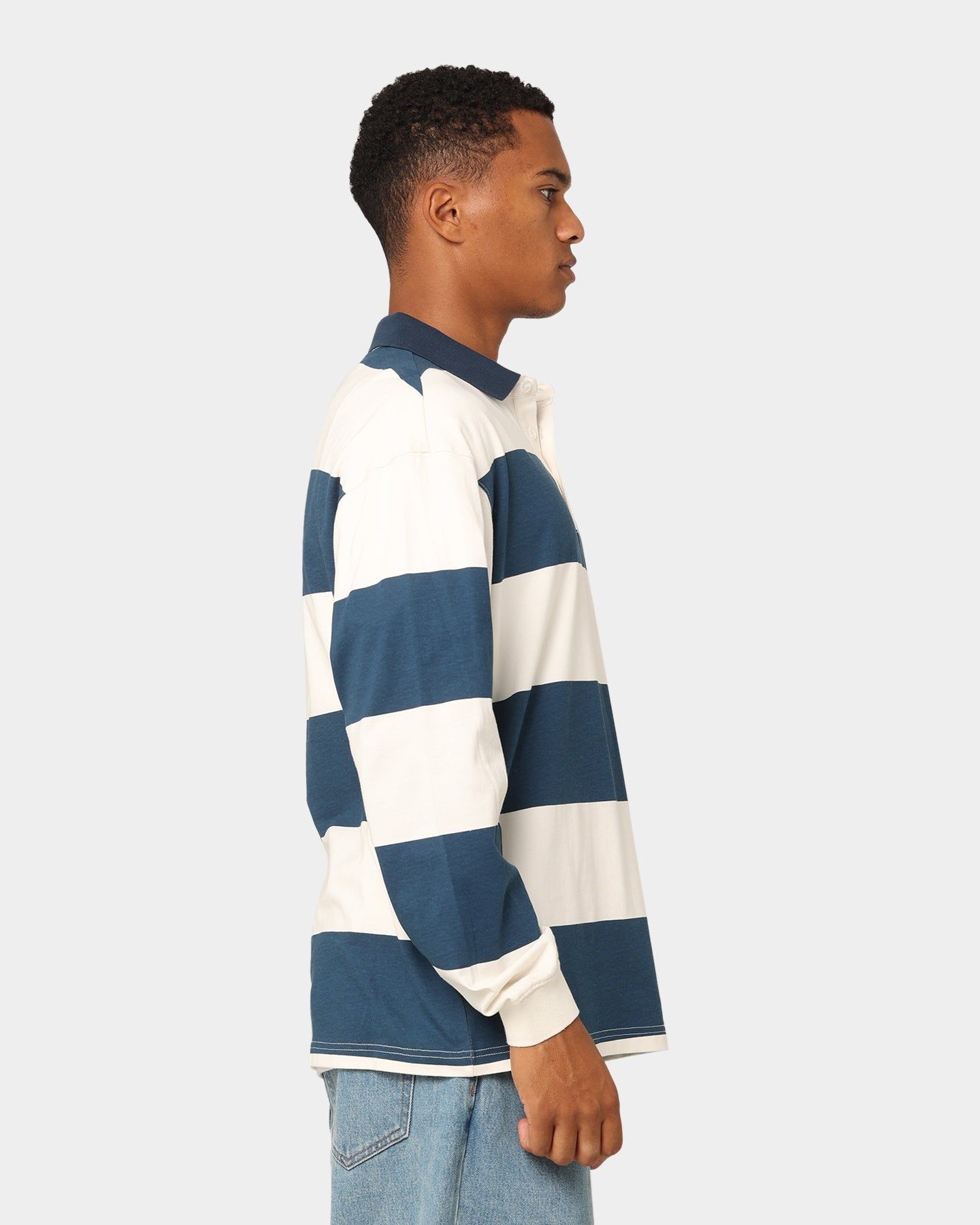 Majestic Athletic Los Angeles Dodgers Vintage Athletic Stripe Rugby Jersey Vintage White/French Blue sold by Culture Kings product image thumbnail 5