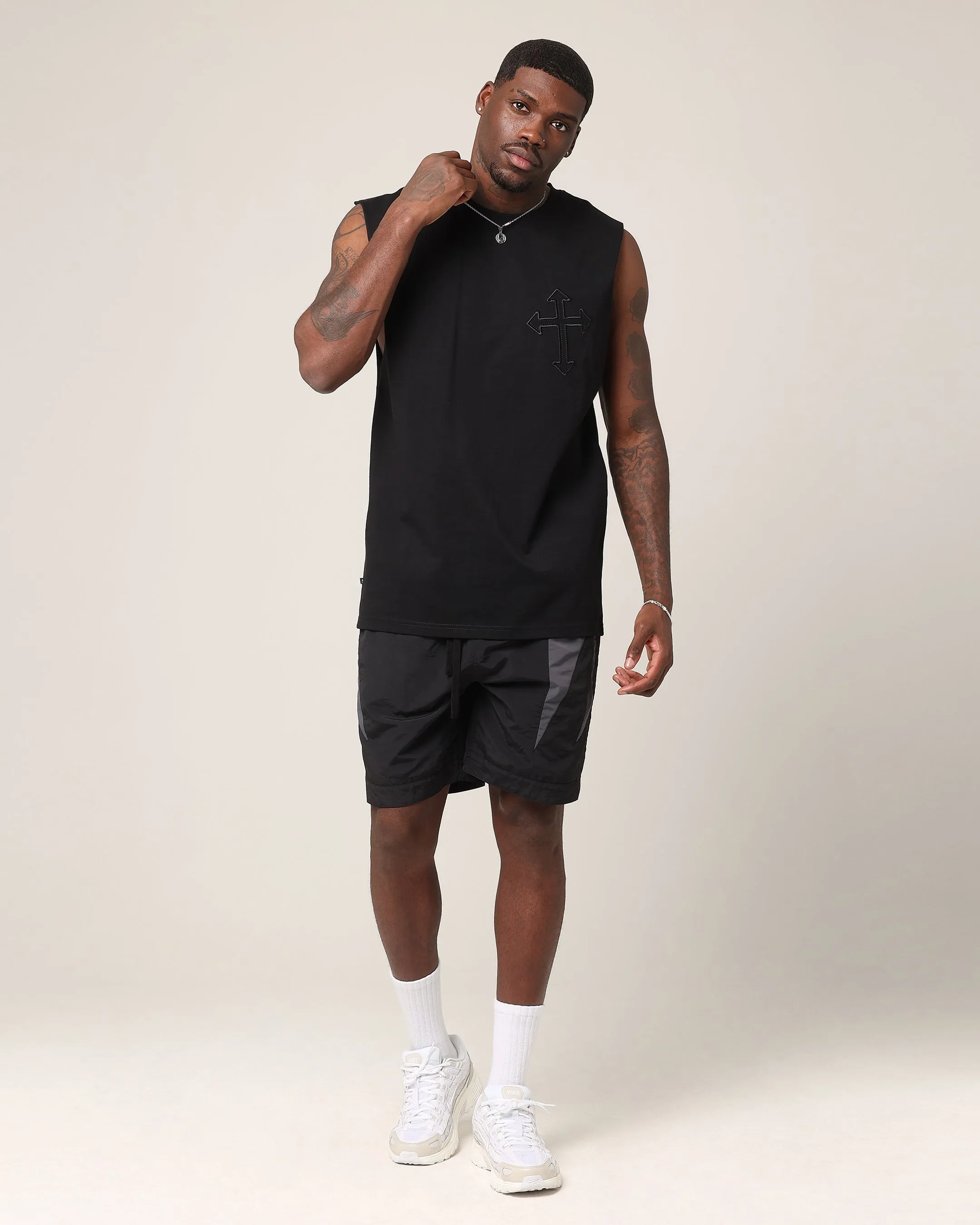 Saint Morta Sorrows Oversized Muscle T-Shirt Black sold by Culture Kings product image thumbnail 4