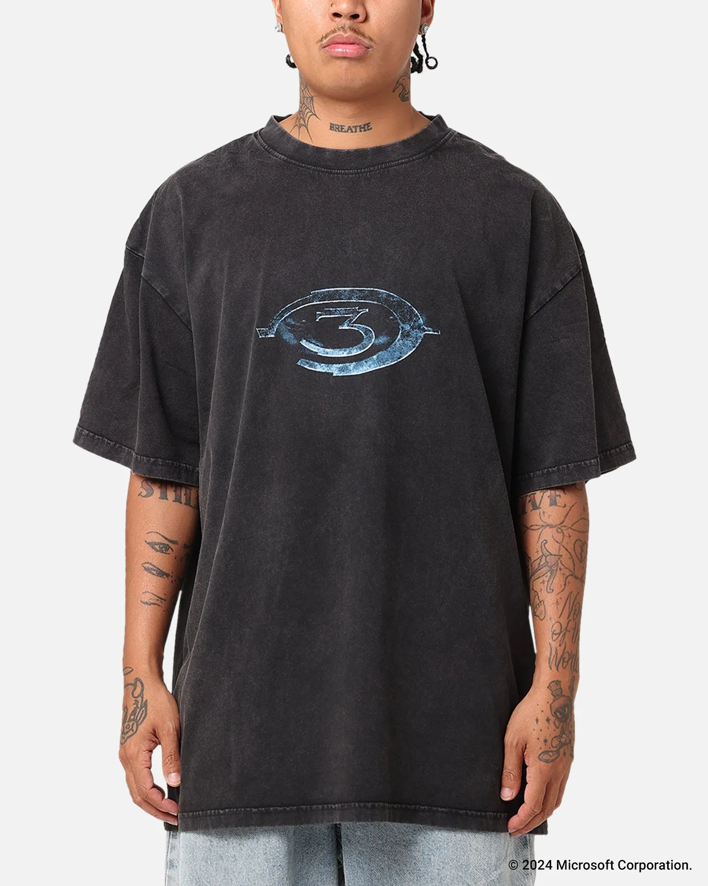 Goat Crew X Halo Halo 3 Vintage T-Shirt Black Acidwash sold by Culture Kings product image thumbnail 2