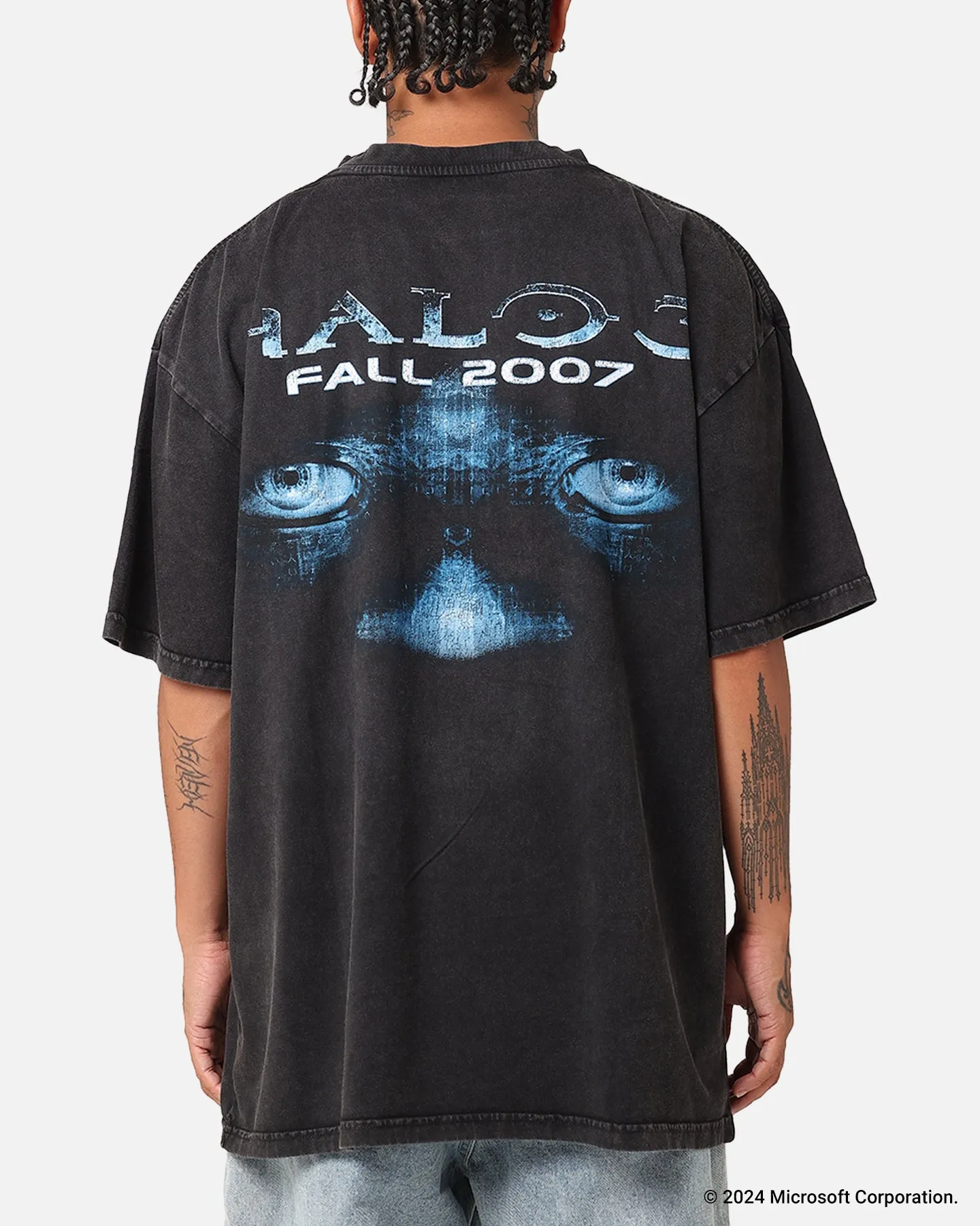 Goat Crew X Halo Halo 3 Vintage T-Shirt Black Acidwash sold by Culture Kings product image thumbnail 3