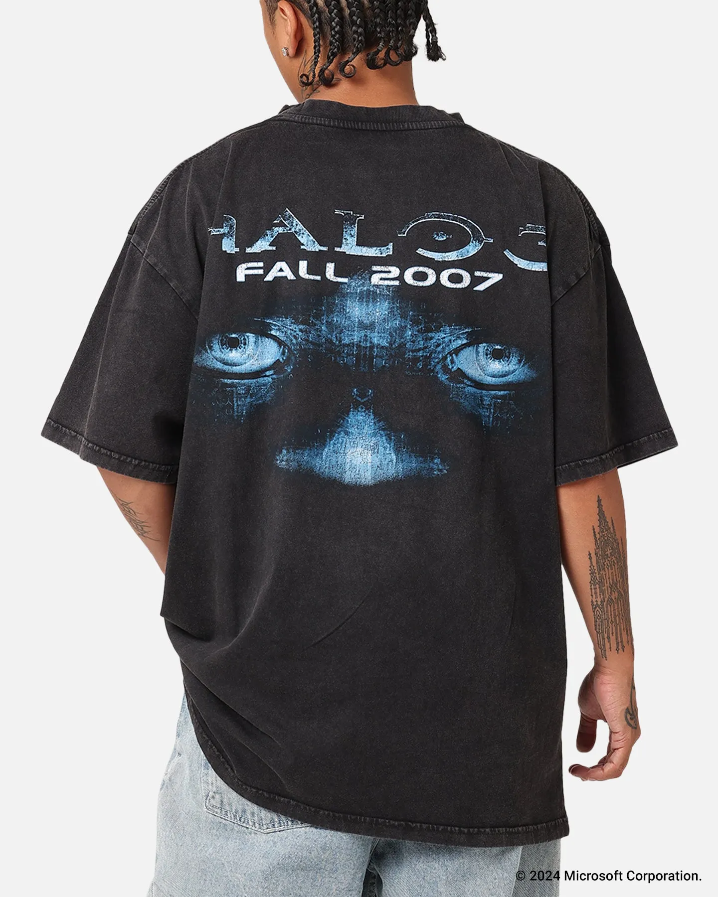 Goat Crew X Halo Halo 3 Vintage T-Shirt Black Acidwash sold by Culture Kings