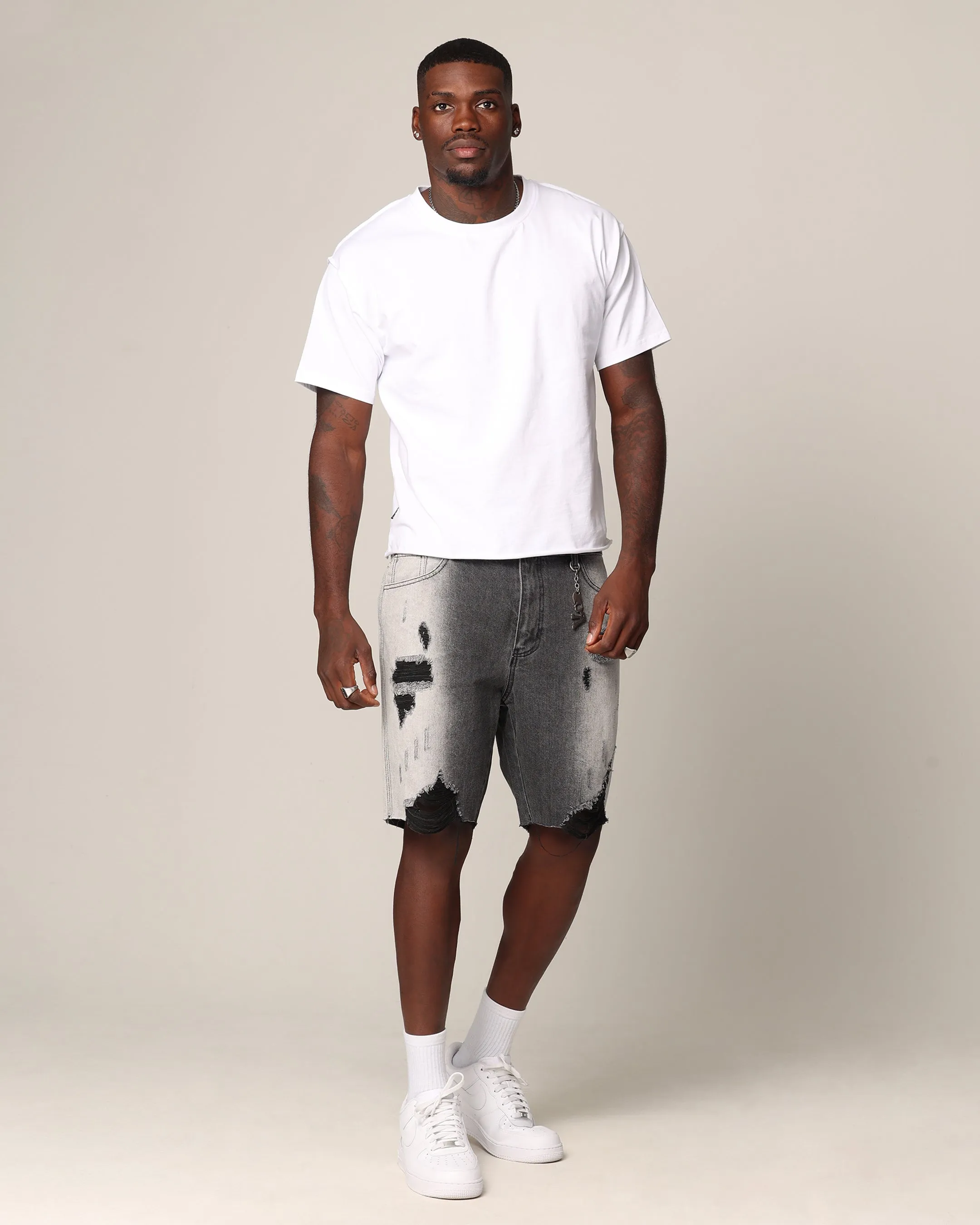 Saint Morta Sidewinder Denim Shorts Black Wash sold by Culture Kings product image thumbnail 2
