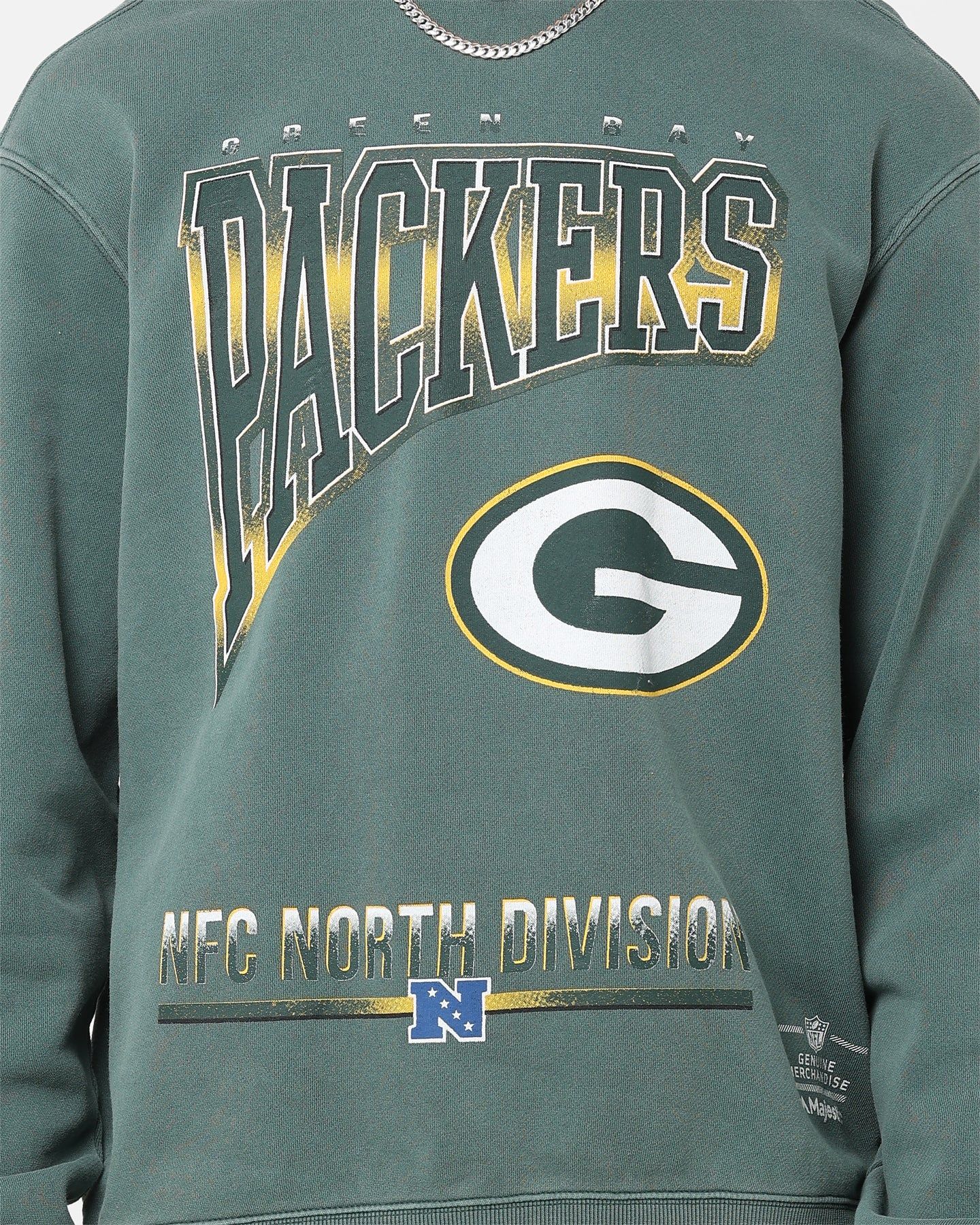 Majestic Athletic Green Bay Packers Arch Rise Crew Sweatshirt Dark Cedar sold by Culture Kings product image thumbnail 3