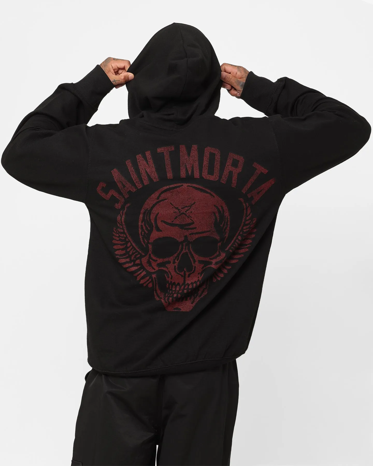 Saint Morta Fallows Hoodie Black/Red sold by Culture Kings
