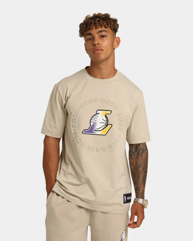 Hugo Boss X NBA Basic Los Angeles Lakers Short Sleeve T-Shirt Light Beige sold by Culture Kings