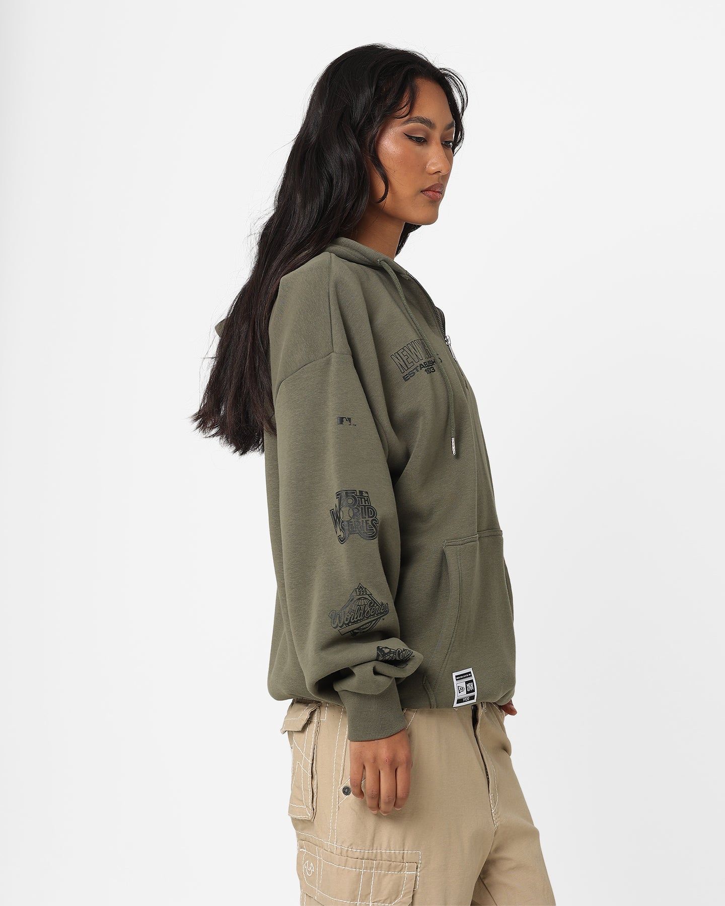 New Era New York Yankees 1/4 Zip Hoodie Green sold by Culture Kings product image thumbnail 5