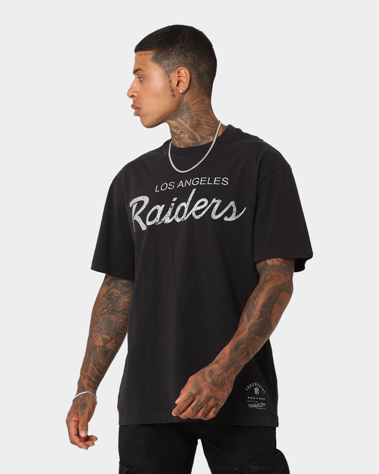 Mitchell & Ness Los Angeles Raiders Script T-Shirt Faded Black sold by Culture Kings product image thumbnail 6