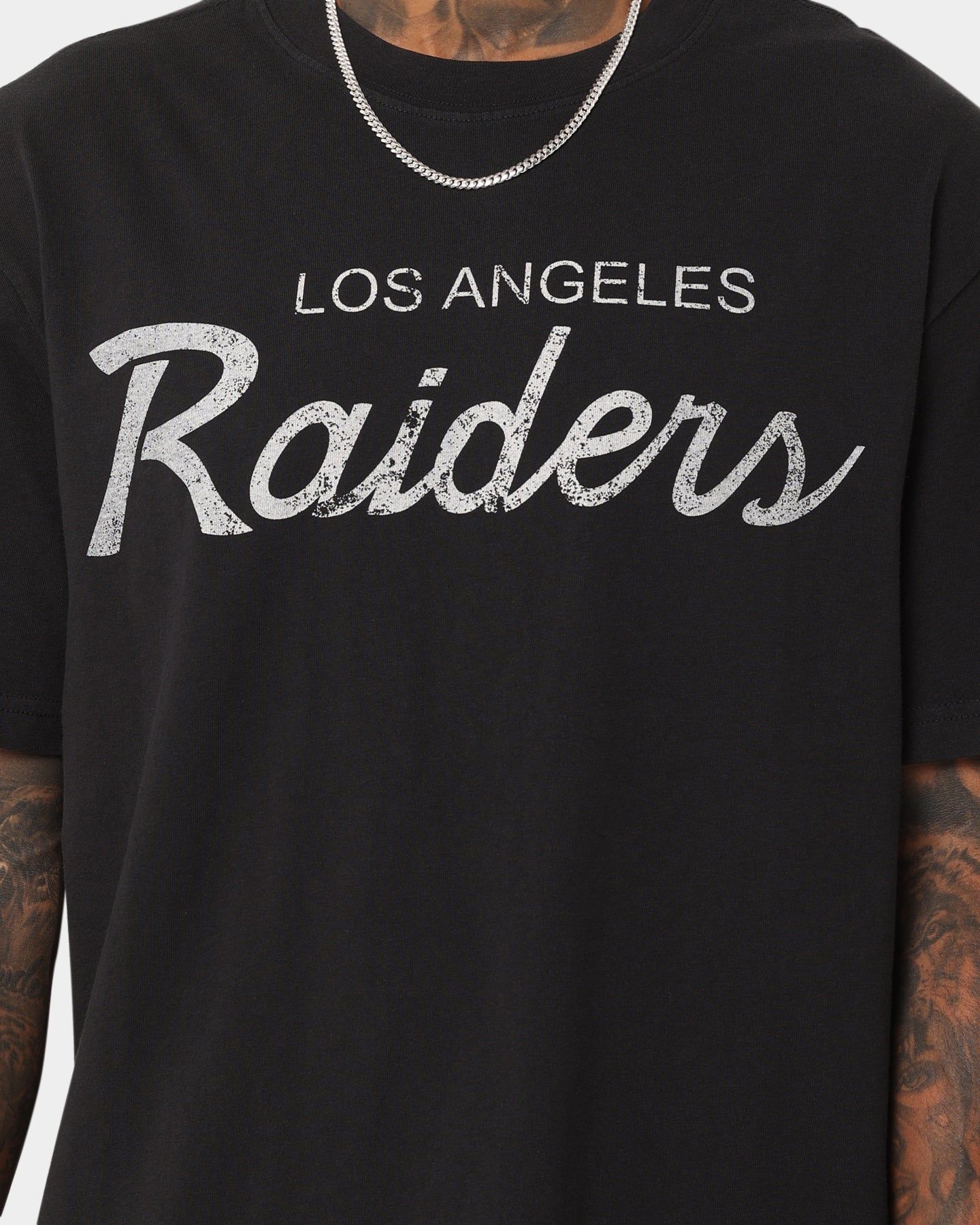 Mitchell & Ness Los Angeles Raiders Script T-Shirt Faded Black sold by Culture Kings product image thumbnail 3