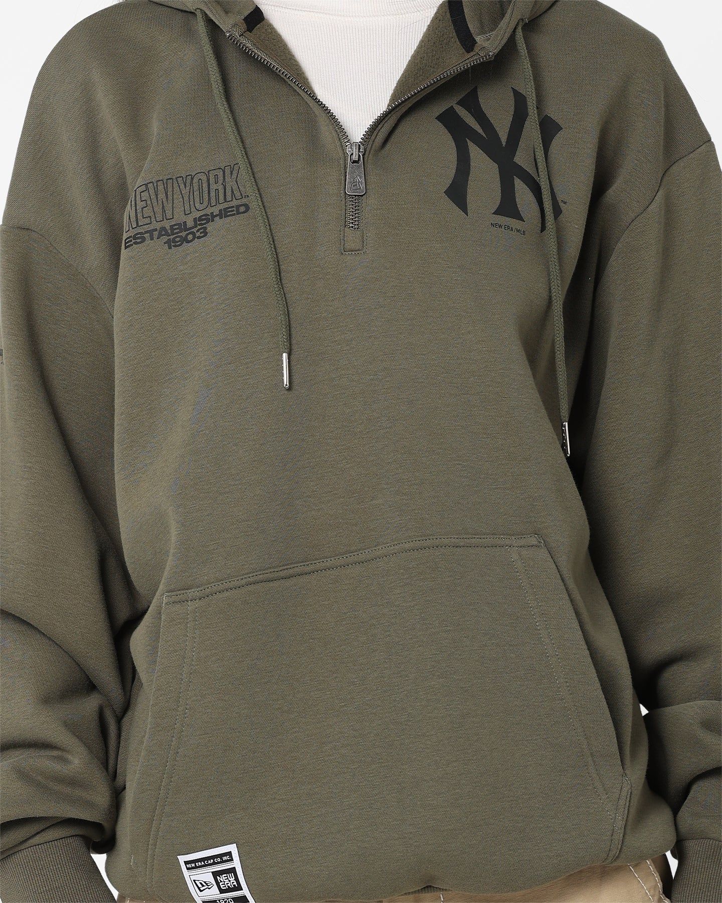 New Era New York Yankees 1/4 Zip Hoodie Green sold by Culture Kings product image thumbnail 3