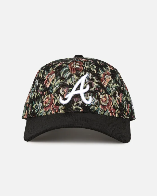 New Era Atlanta Braves 'Floral Tapestry' 9FORTY A-Frame Snapback Tapestry/Black sold by Culture Kings