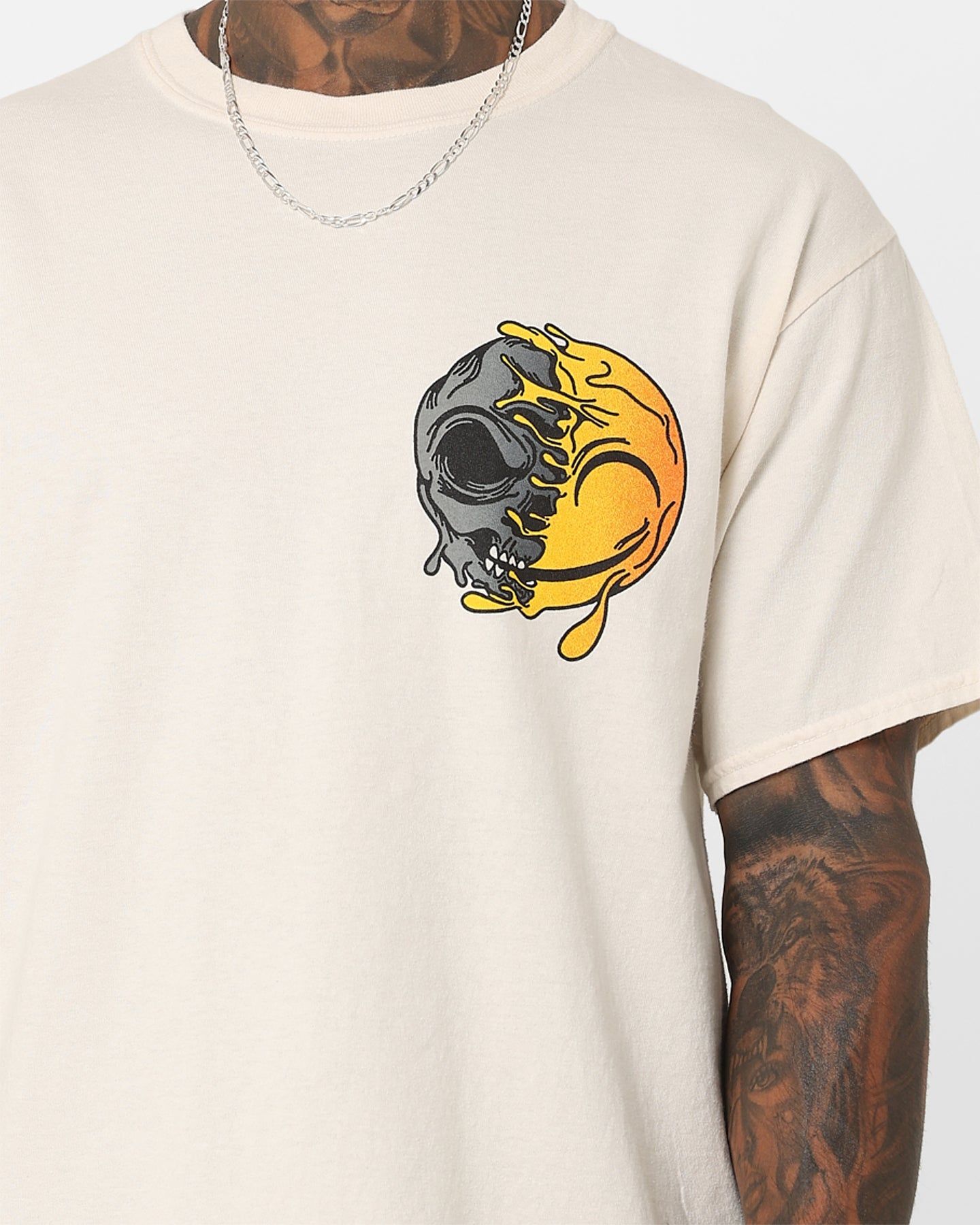 Goat Crew Smiley Skull Vintage T-Shirt Off White sold by Culture Kings product image thumbnail 3