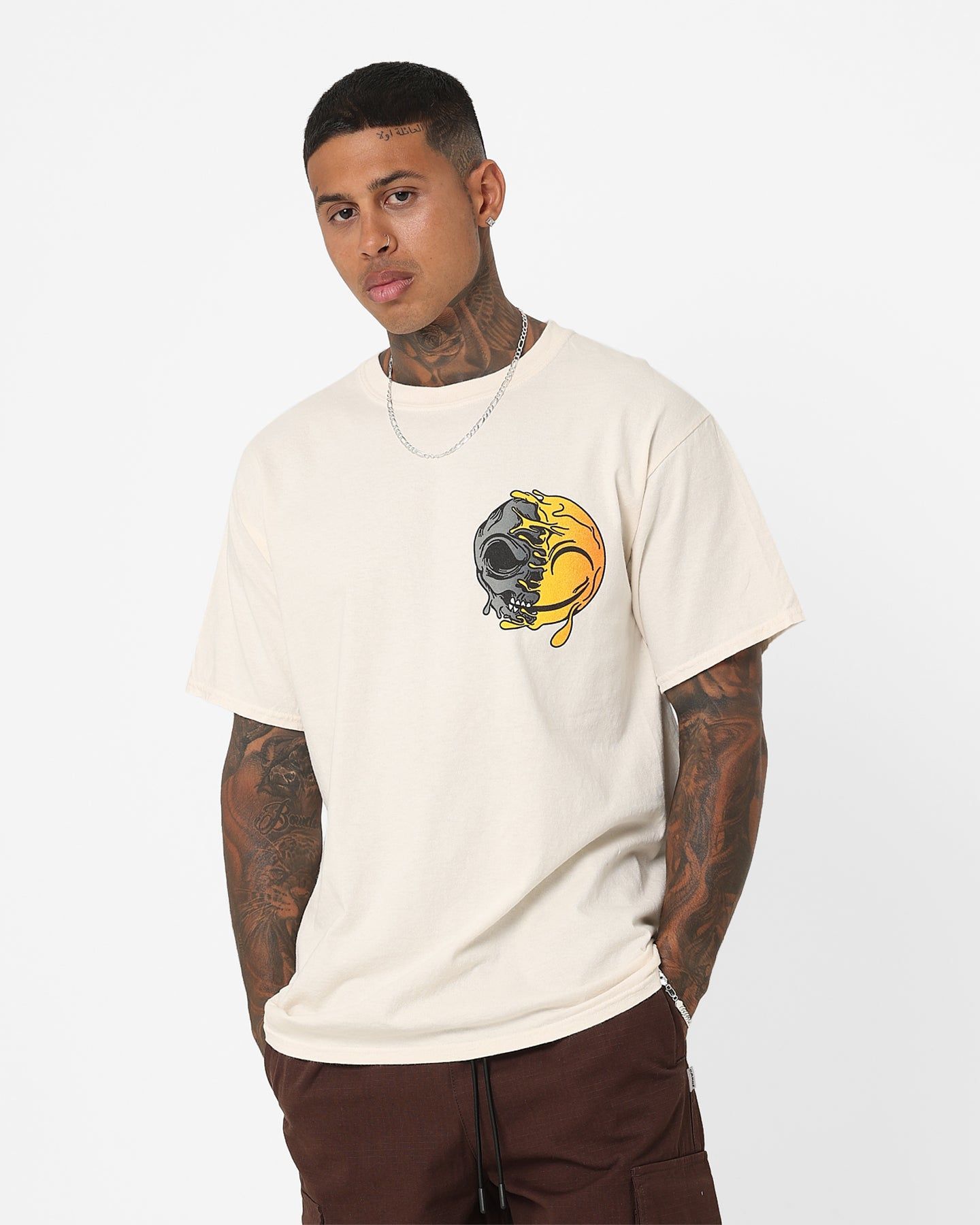 Goat Crew Smiley Skull Vintage T-Shirt Off White sold by Culture Kings