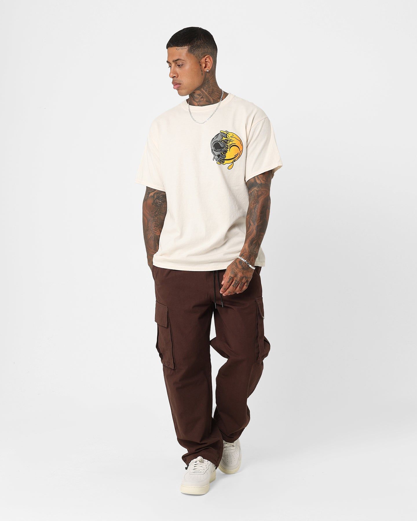 Goat Crew Smiley Skull Vintage T-Shirt Off White sold by Culture Kings product image thumbnail 2