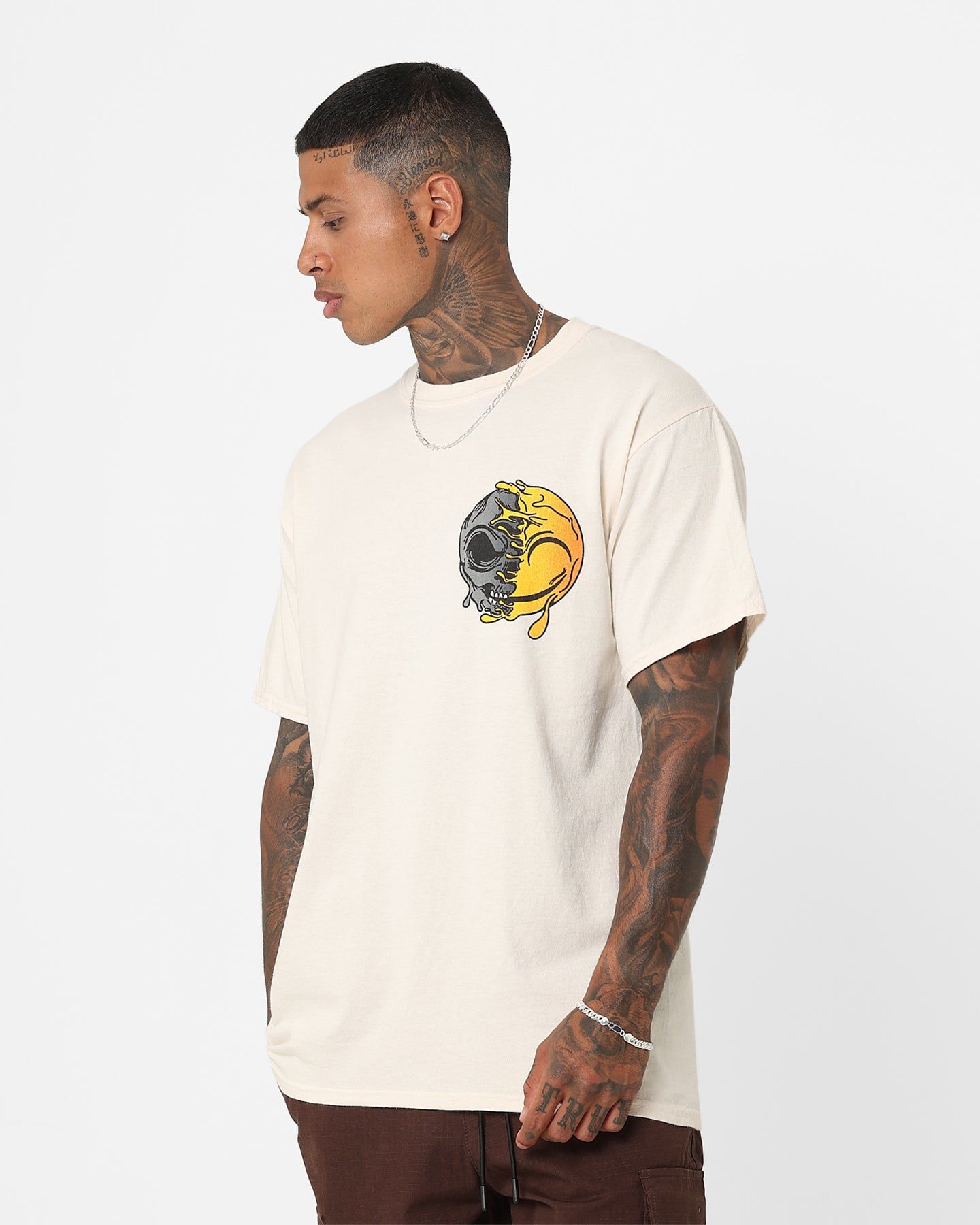 Goat Crew Smiley Skull Vintage T-Shirt Off White sold by Culture Kings product image thumbnail 6