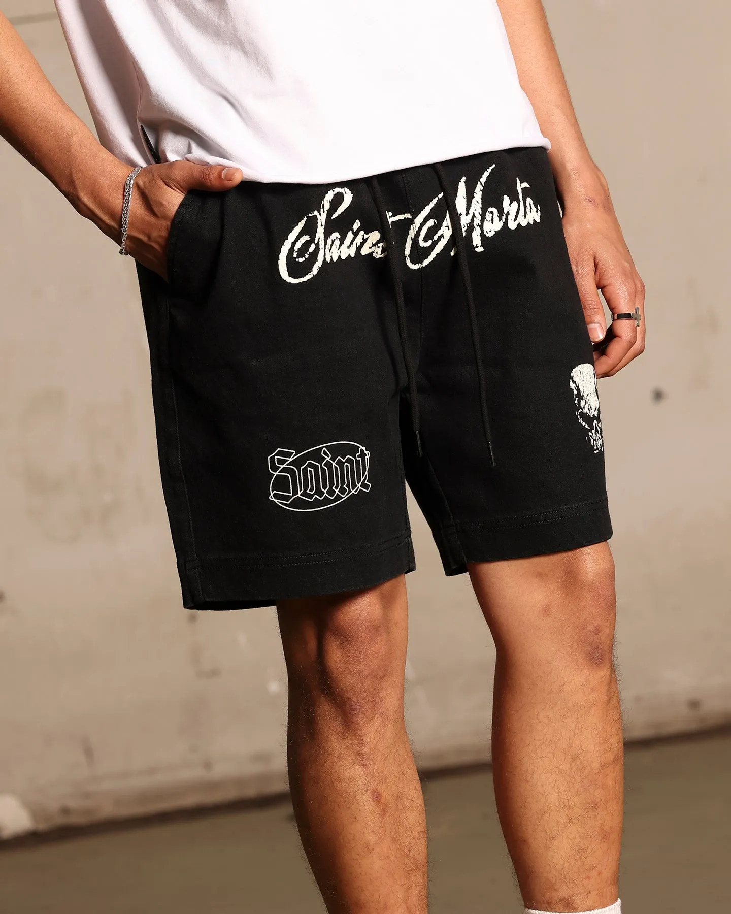 Saint Morta Roadhouse Denim Shorts Vintage Black sold by Culture Kings product image thumbnail 3