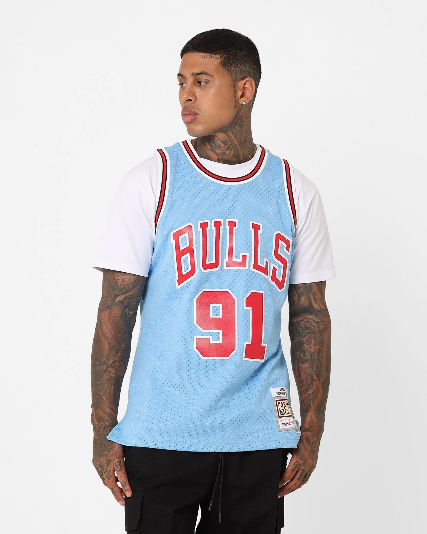 Mitchell & Ness Chicago Bulls Dennis Rodman Swing Jersey Sky Blue sold by Culture Kings
