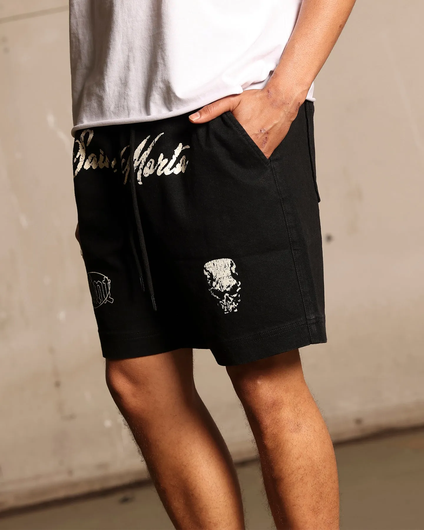 Saint Morta Roadhouse Denim Shorts Vintage Black sold by Culture Kings product image thumbnail 4