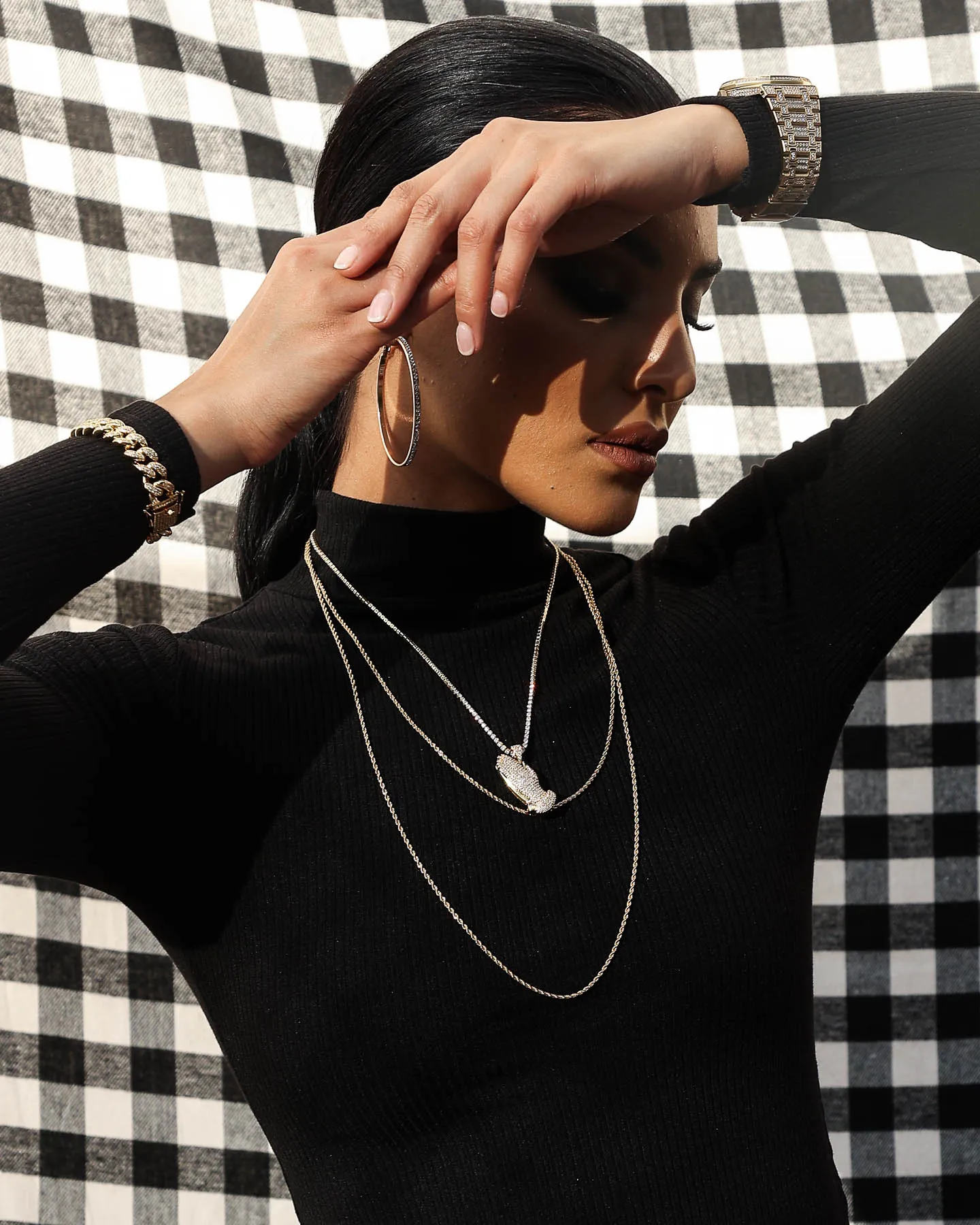 Saint Morta Iced Praying Hands Pendant Iced Gold sold by Culture Kings