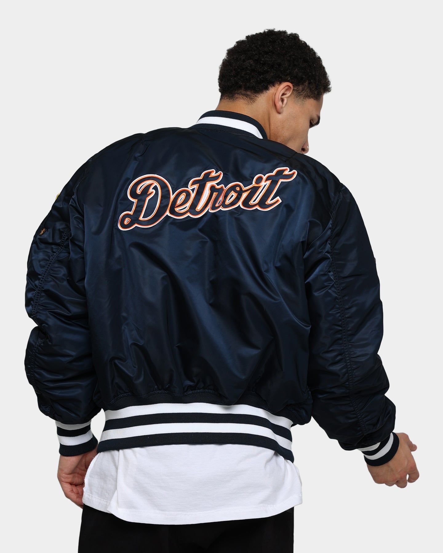 New Era X Alpha Series X NFL Detroit Tigers MA-1 Bomber Jacket Blue sold by Culture Kings product image thumbnail 2
