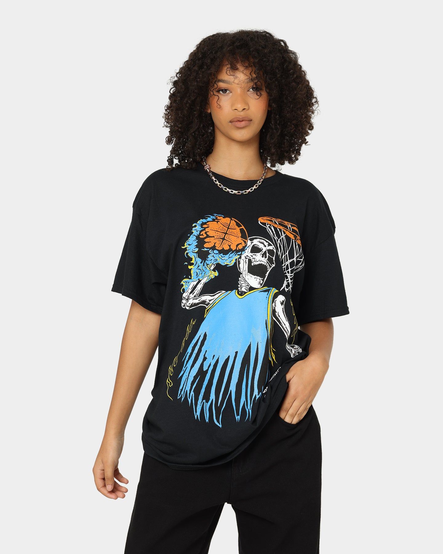 Goat Crew Playoff Skeleton T-Shirt Black/Blue sold by Culture Kings