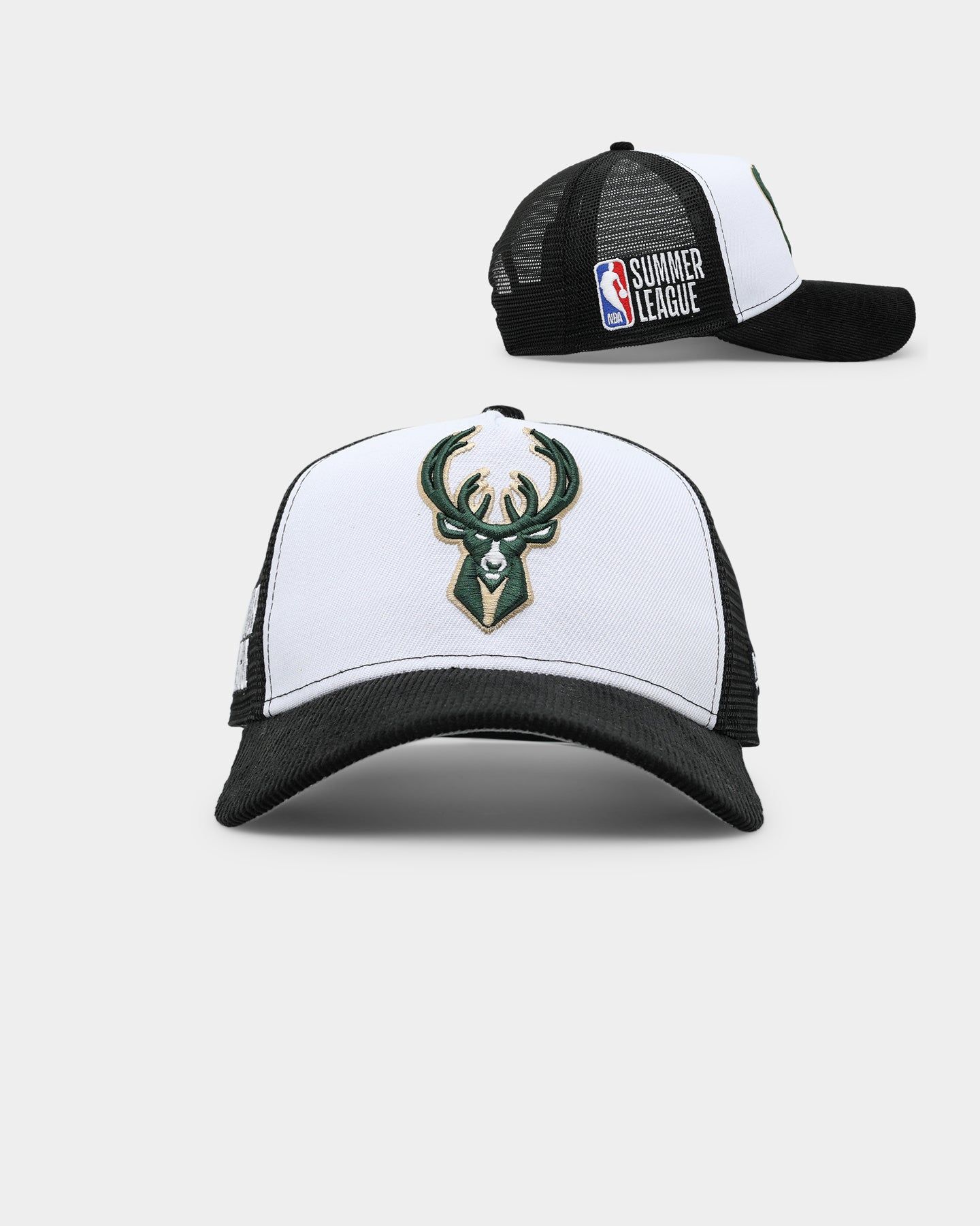 New Era Milwaukee Bucks 'NBA Summer League' 9FORTY A-Frame Snapback Black/White sold by Culture Kings