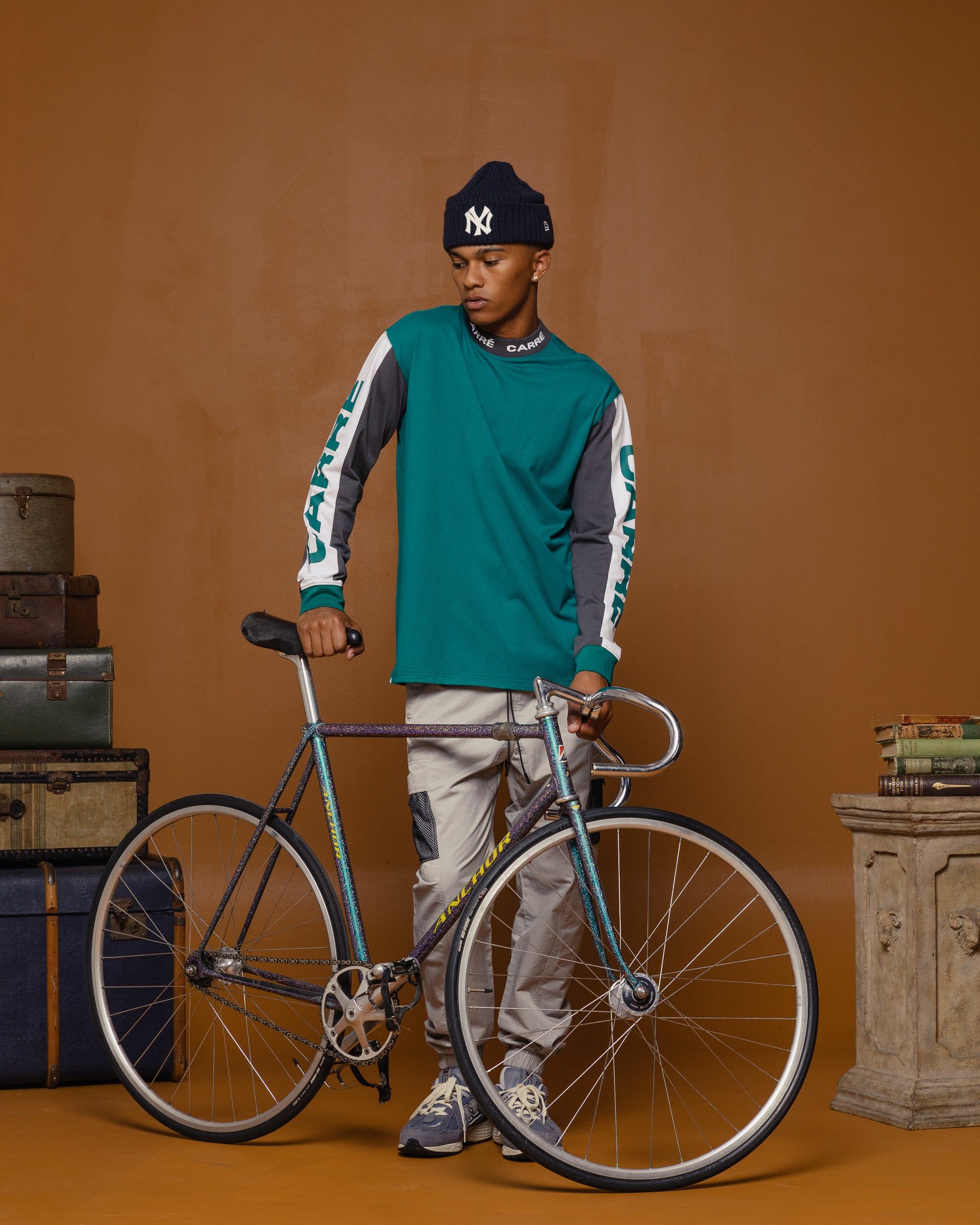 Carre Tournee Long Sleeve Panel T-Shirt Dark Teal sold by Culture Kings product image thumbnail 2