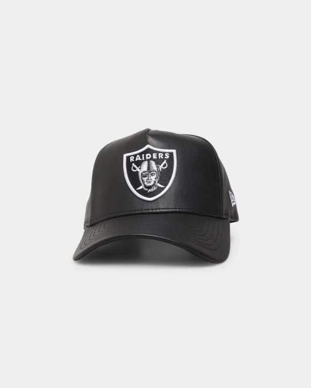 New Era Las Vegas Raiders 'PU Leather' 9FORTY K-Frame Black Leather sold by Culture Kings