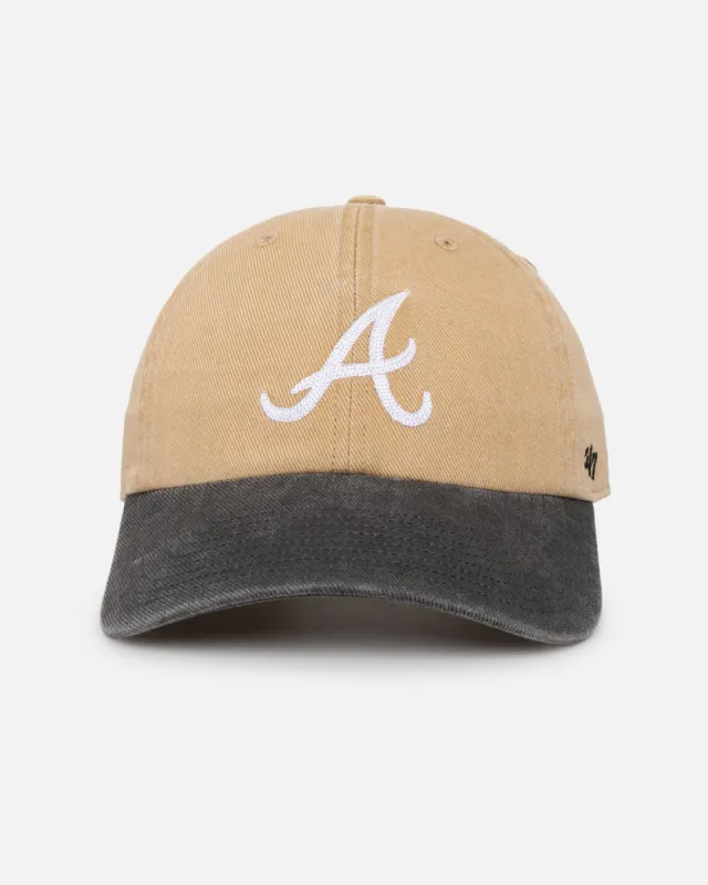 47 Brand Atlanta Braves 47 Clean Up Strapback Khaki sold by Culture Kings