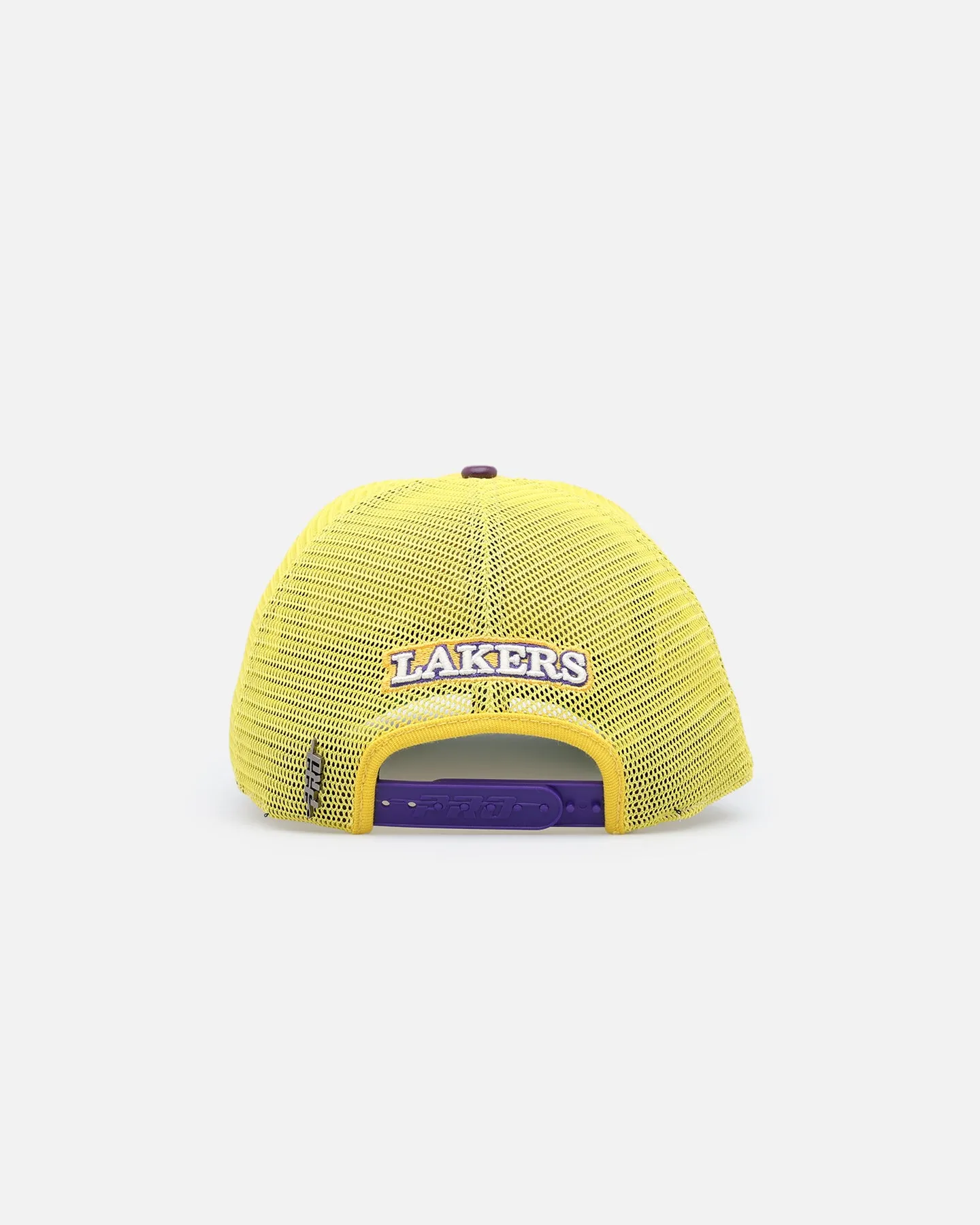 Pro Standard Los Angeles Lakers Pinch Front Trucker Snapback Yellow sold by Culture Kings product image thumbnail 2