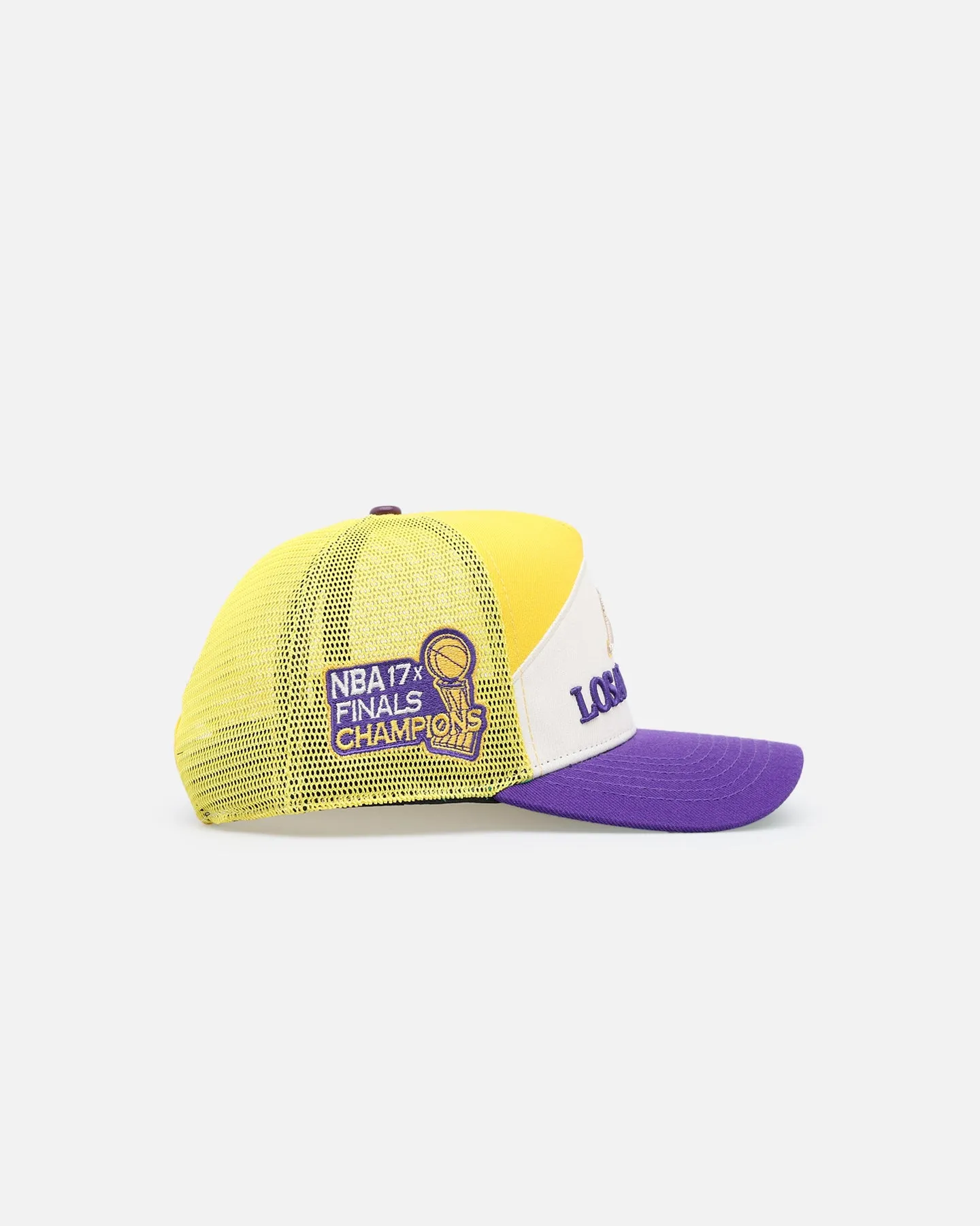 Pro Standard Los Angeles Lakers Pinch Front Trucker Snapback Yellow sold by Culture Kings product image thumbnail 3